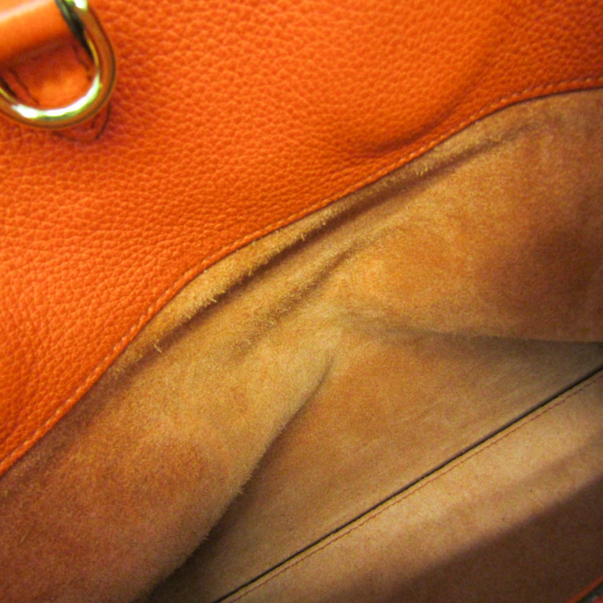 Gucci Gucci Logo Tote 674822 Women's Leather Handbag,Shoulder Bag Orange Size ONE SIZE - 14 Thumbnail