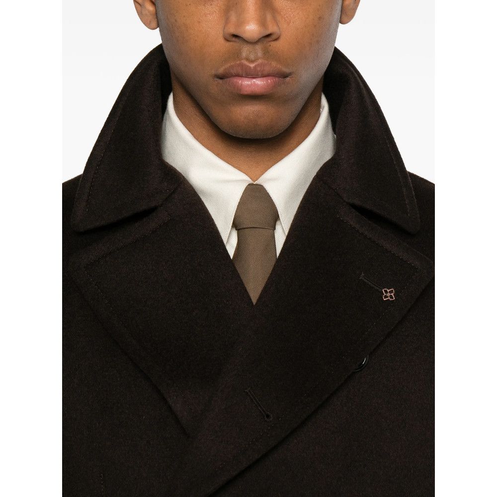 Tagliatore Tagliatore BROWN Coats - Double Breasted Coats Size US L / EU 52-54 / 3 - 3 Thumbnail