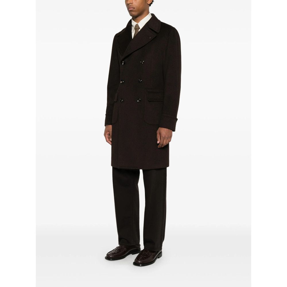 Tagliatore Tagliatore BROWN Coats - Double Breasted Coats Size US L / EU 52-54 / 3 - 4 Thumbnail