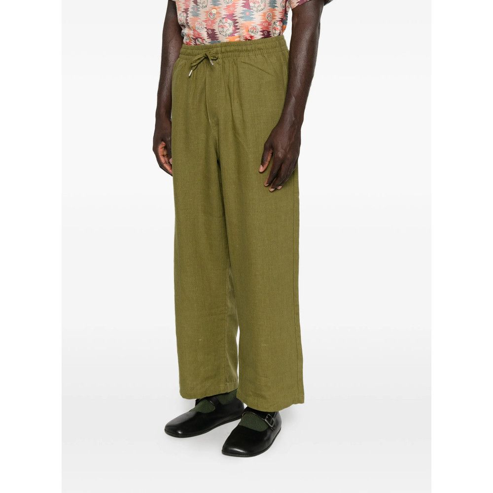 Arte Antwerp Arte Antwerp GREEN Trousers - Wide-Leg Trousers Size US 30 / EU 46 - 4 Thumbnail