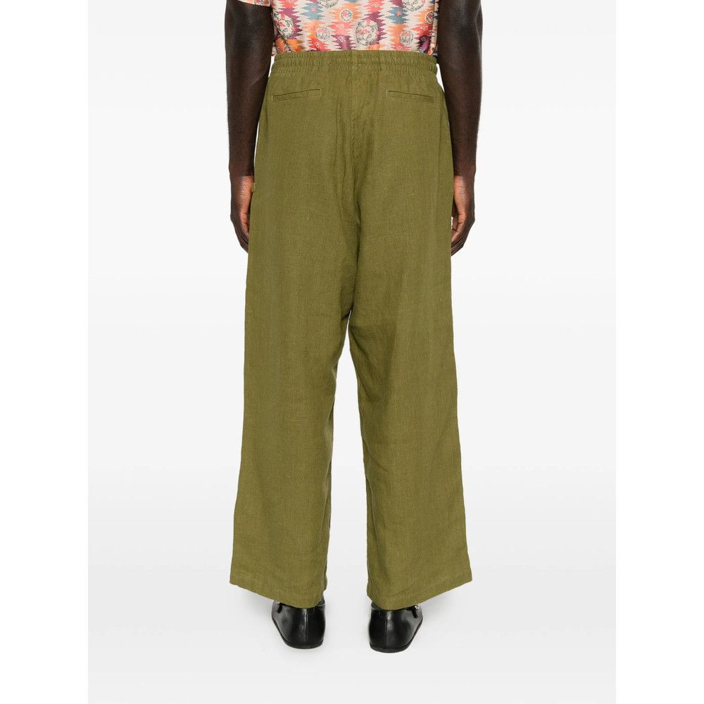 Arte Antwerp Arte Antwerp GREEN Trousers - Wide-Leg Trousers Size US 34 / EU 50 - 3 Thumbnail