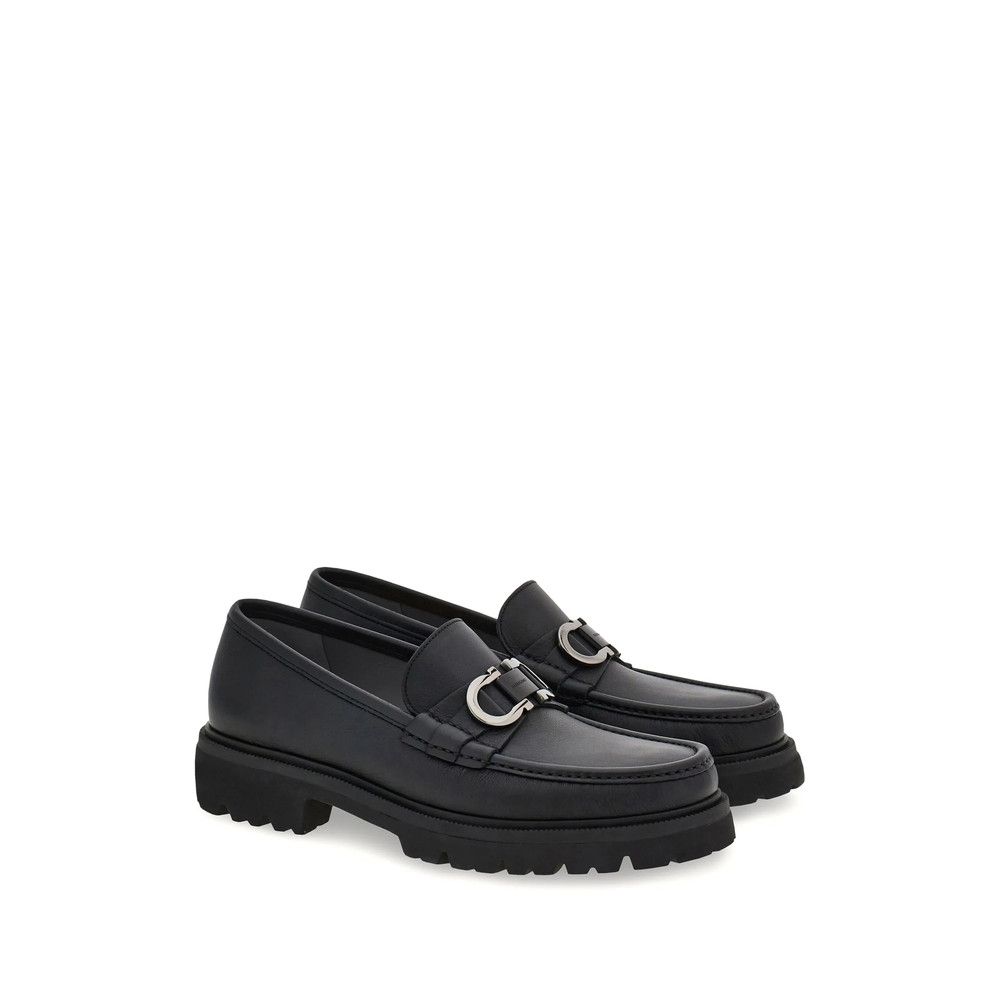 Salvatore Ferragamo Ferragamo BLACK Loafers Size US 12 / EU 45 - 2 Thumbnail
