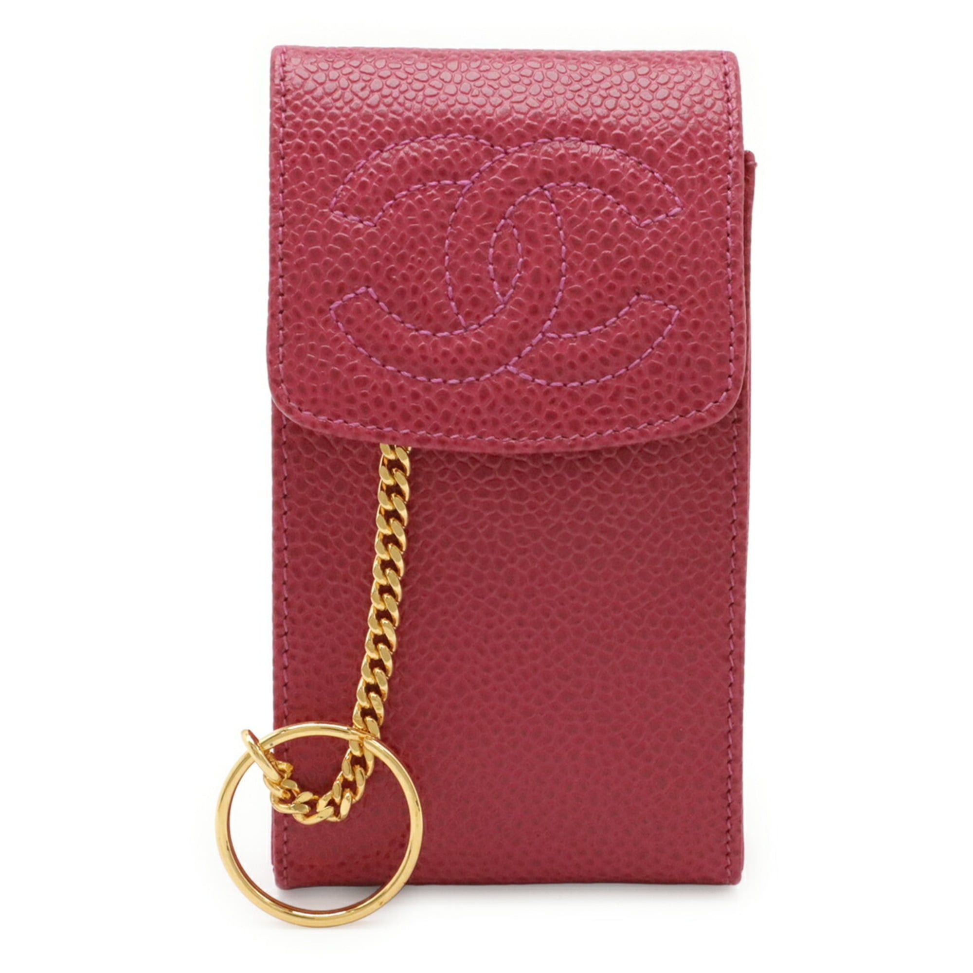 Chanel CHANEL Coco Mark Cigarette Case, Tobacco iQOS Handbag, Pouch, Caviar Leather, Fuchsia Pink Size ONE SIZE - 2 Thumbnail