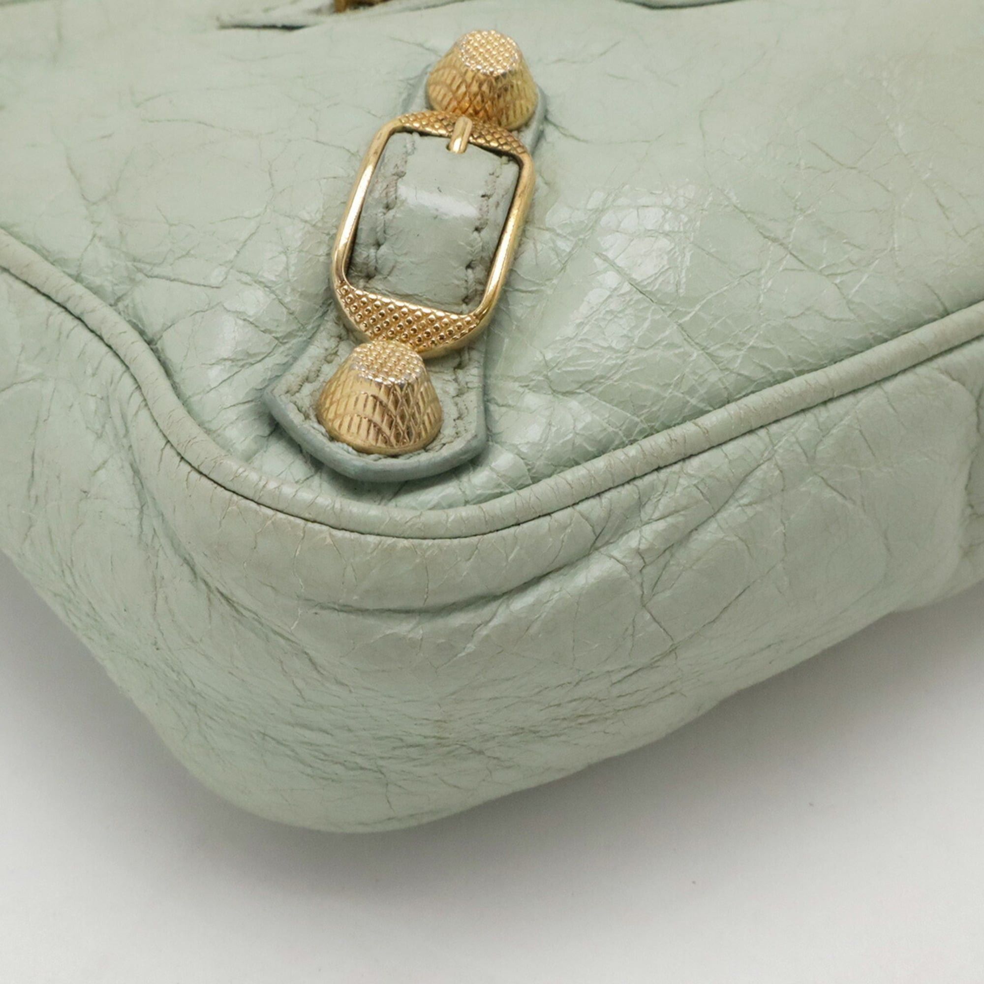 Balenciaga BALENCIAGA Giant Hip Shoulder Bag, Pouch, Clutch Leather, Light Green, Item No. 237203 Size ONE SIZE - 4 Thumbnail