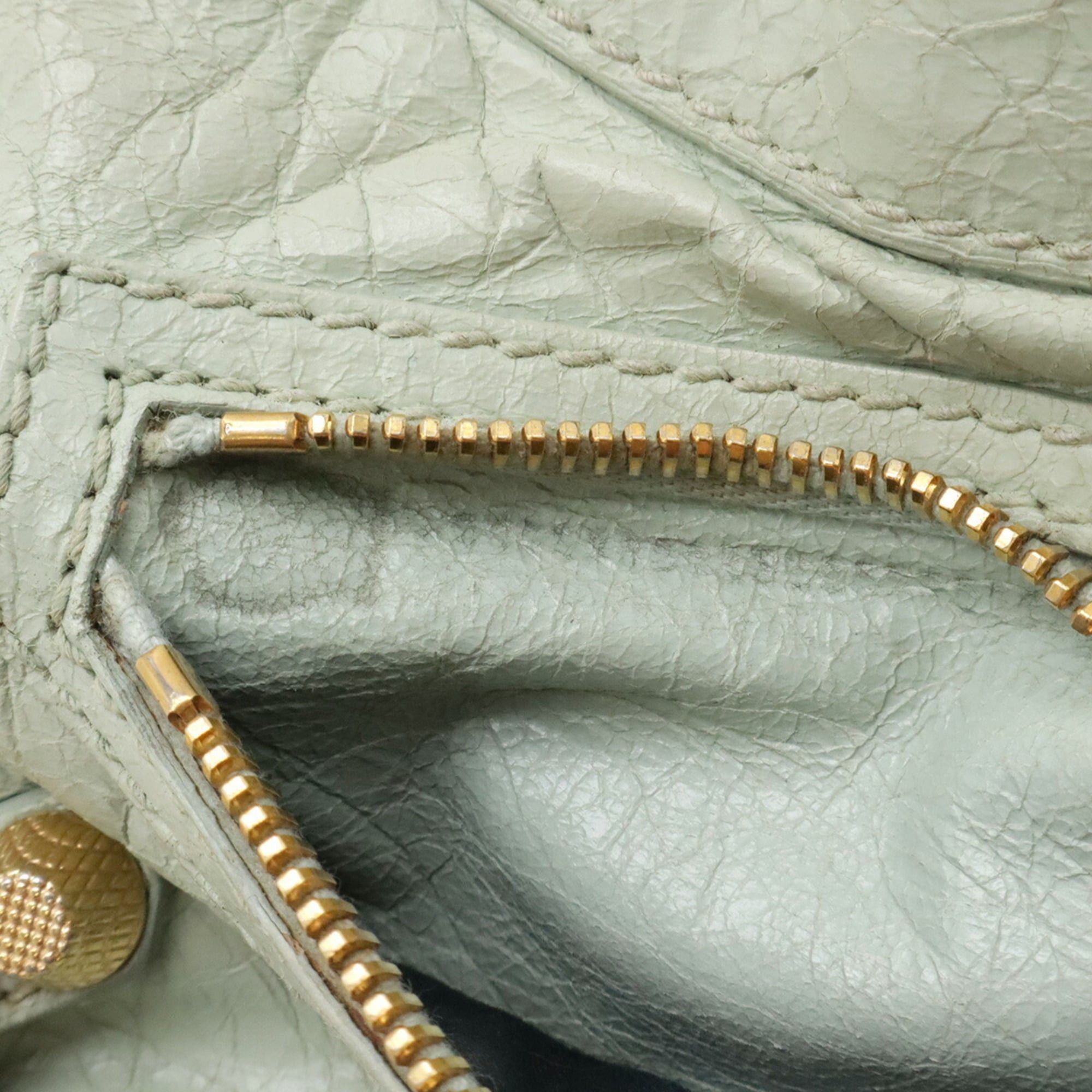 Balenciaga BALENCIAGA Giant Hip Shoulder Bag, Pouch, Clutch Leather, Light Green, Item No. 237203 Size ONE SIZE - 9 Thumbnail