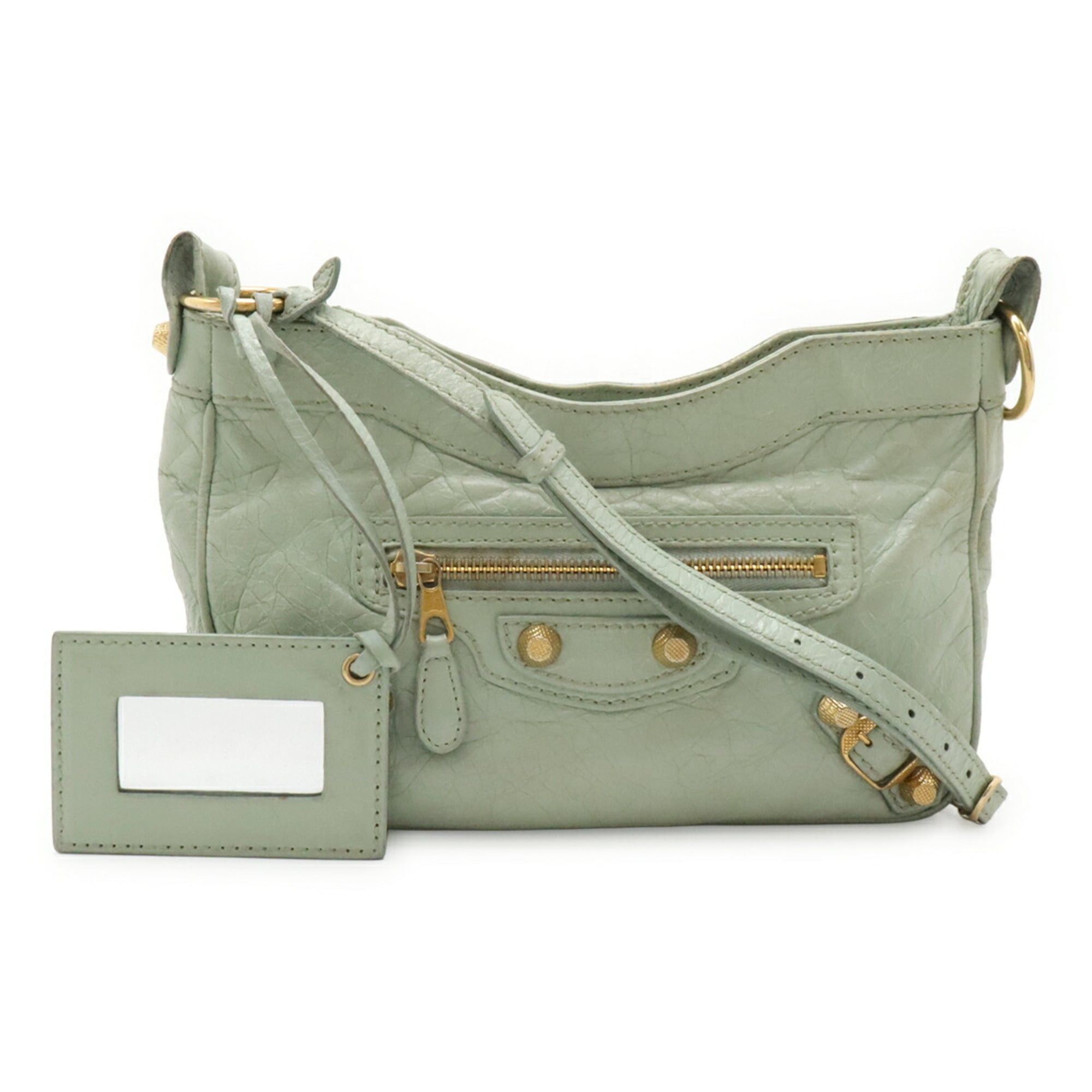 Balenciaga BALENCIAGA Giant Hip Shoulder Bag, Pouch, Clutch Leather, Light Green, Item No. 237203 Size ONE SIZE - 2 Thumbnail
