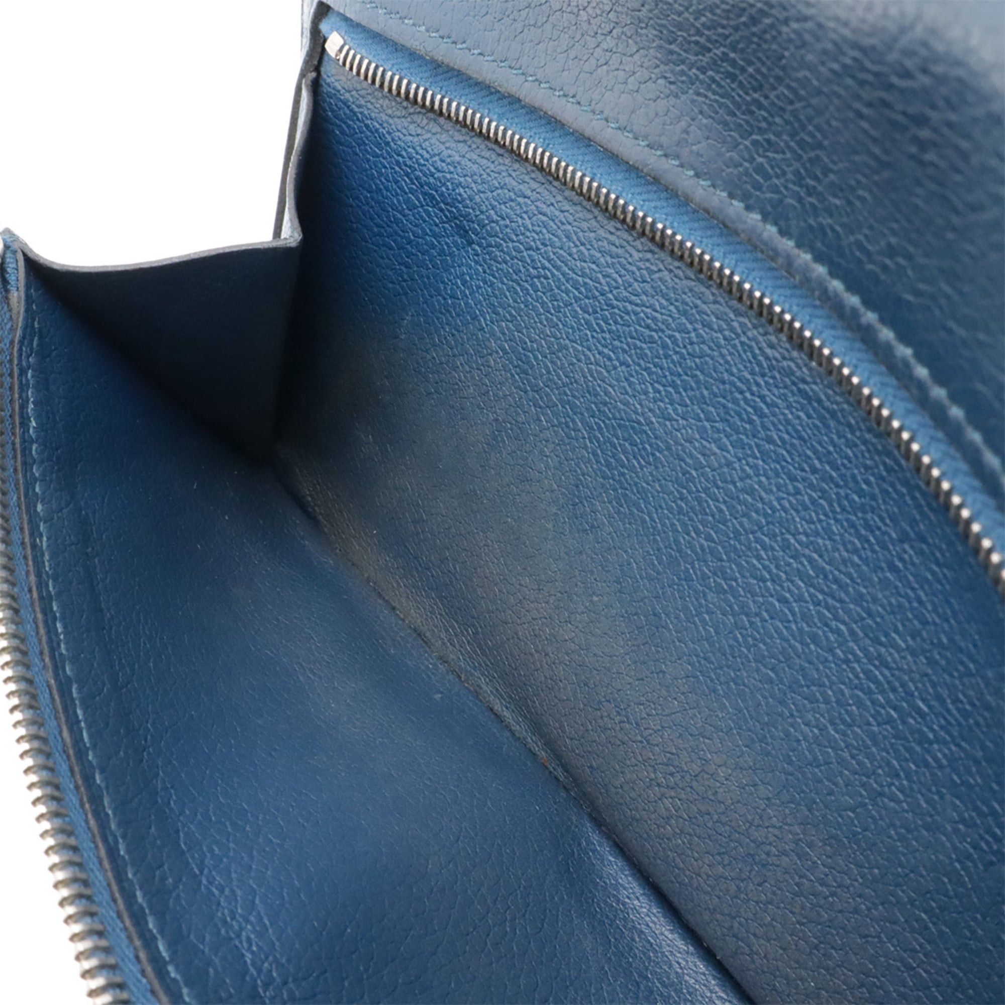 Hermes HERMES Dogon Rect Verso Long Bi-fold Wallet Leather Blue D Stamp Size ONE SIZE - 10 Thumbnail