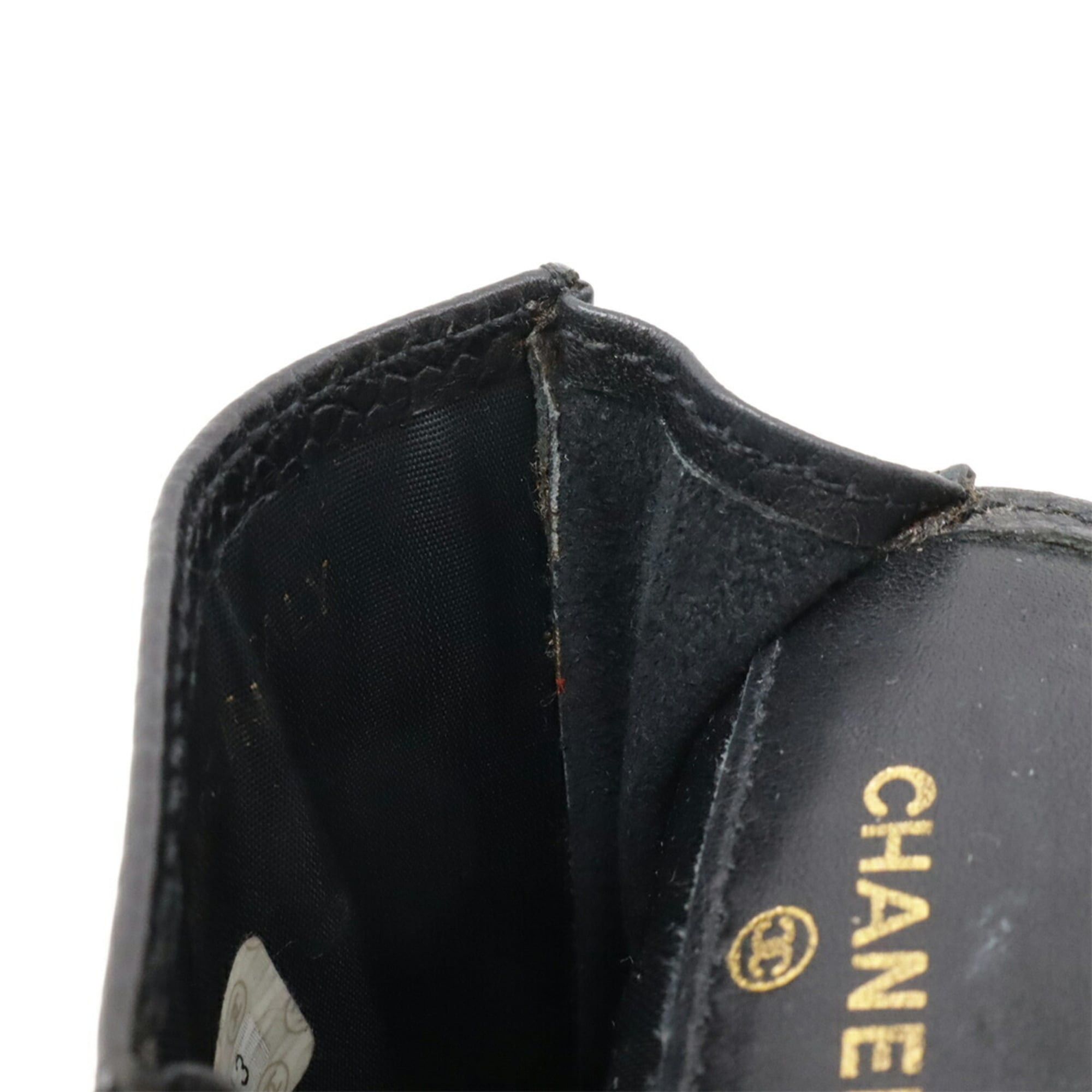 Chanel CHANEL Coco Mark Mini Pouch Multi-Pouch Lip Case Caviar Leather Black Size ONE SIZE - 6 Thumbnail