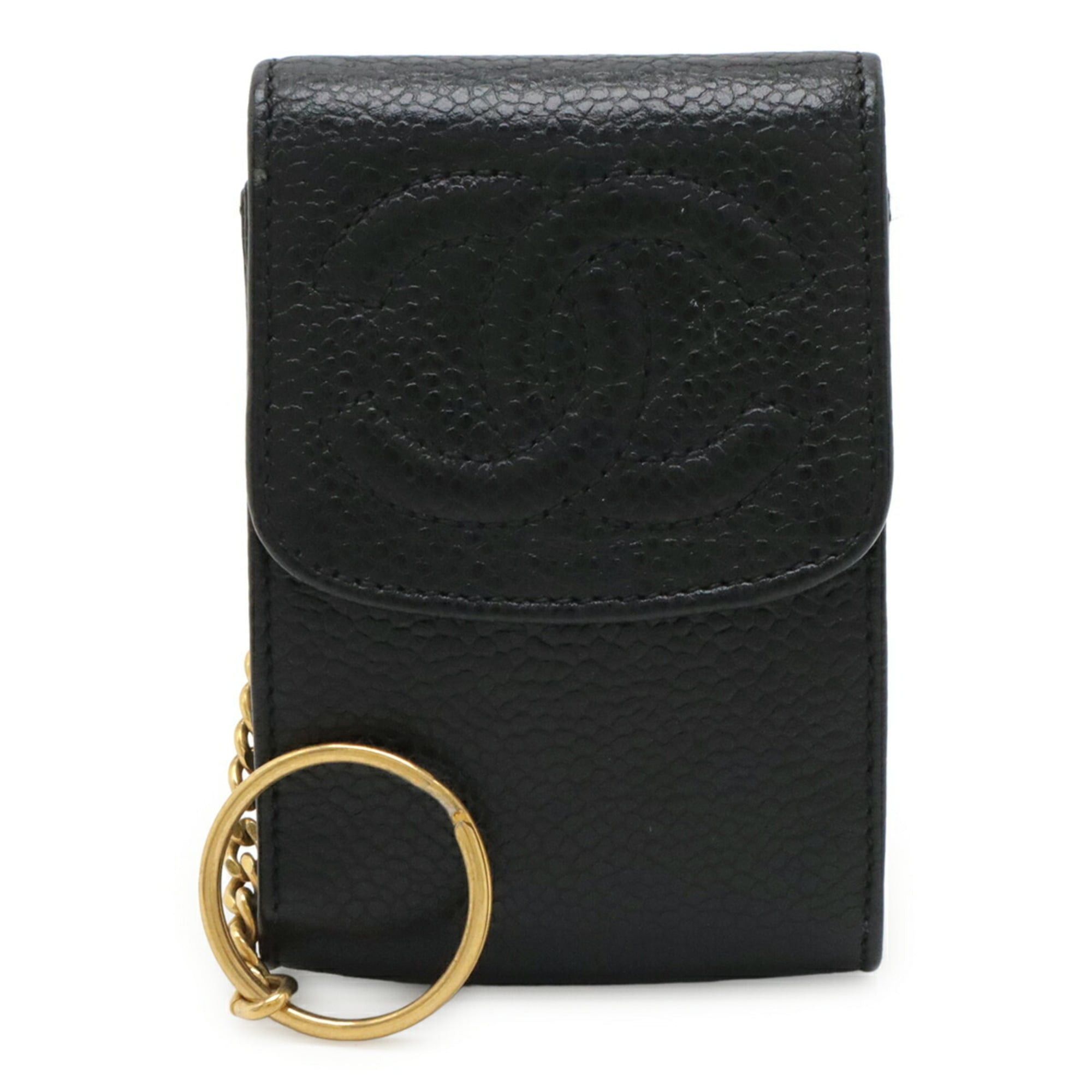 Chanel CHANEL Coco Mark Mini Pouch Multi-Pouch Lip Case Caviar Leather Black Size ONE SIZE - 2 Thumbnail