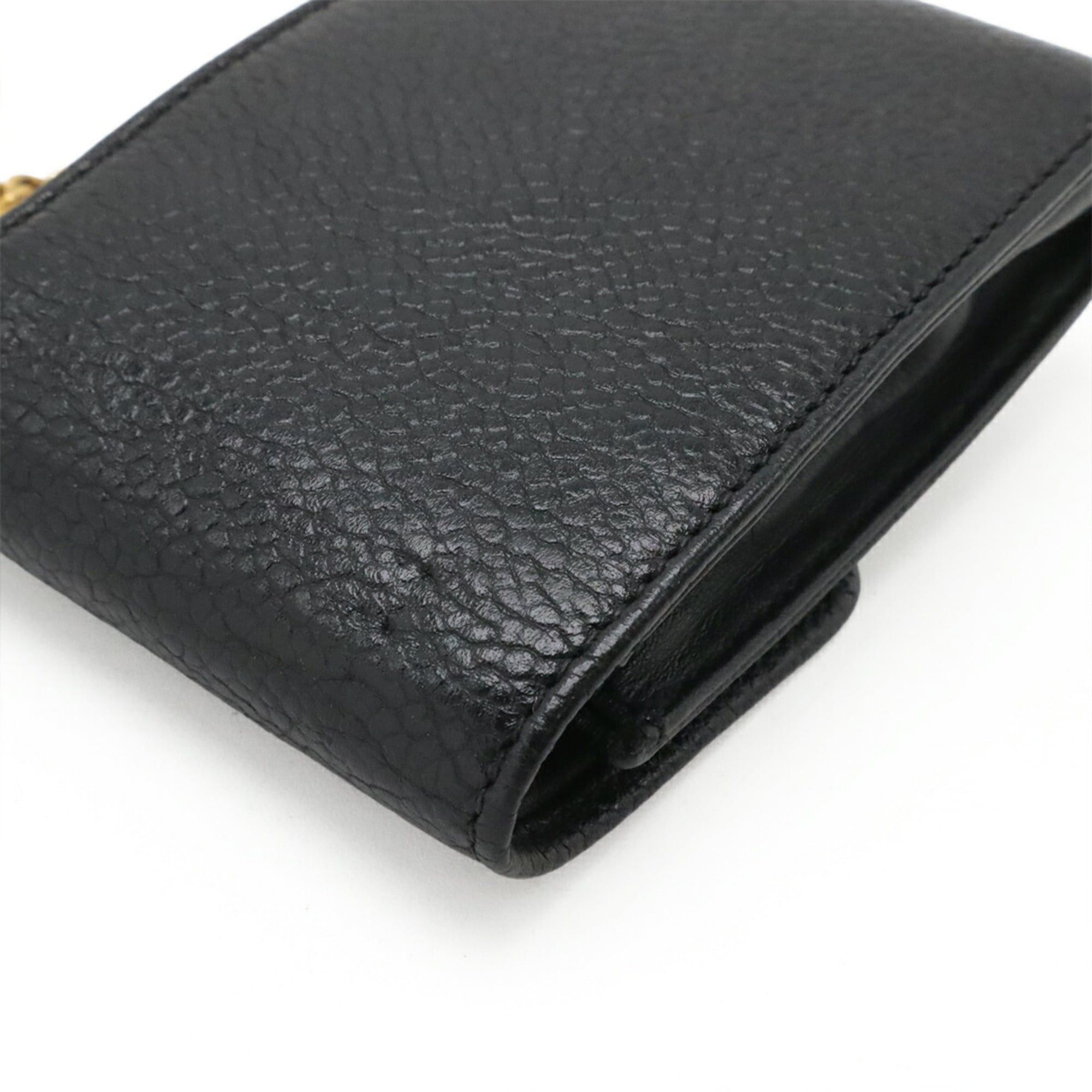 Chanel CHANEL Coco Mark Mini Pouch Multi-Pouch Lip Case Caviar Leather Black Size ONE SIZE - 4 Thumbnail