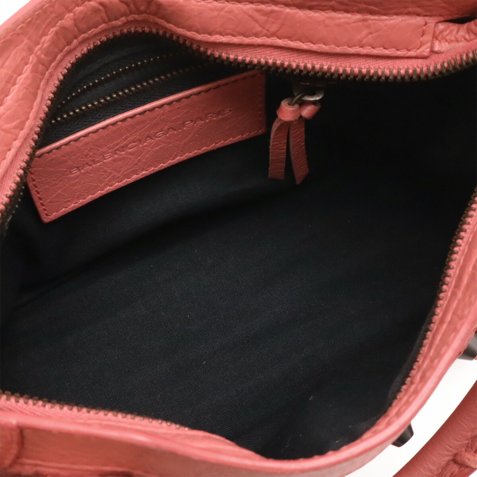 Balenciaga BALENCIAGA Classic Mini City Handbag Shoulder Bag Leather Pink 300295 Size ONE SIZE - 8 Thumbnail
