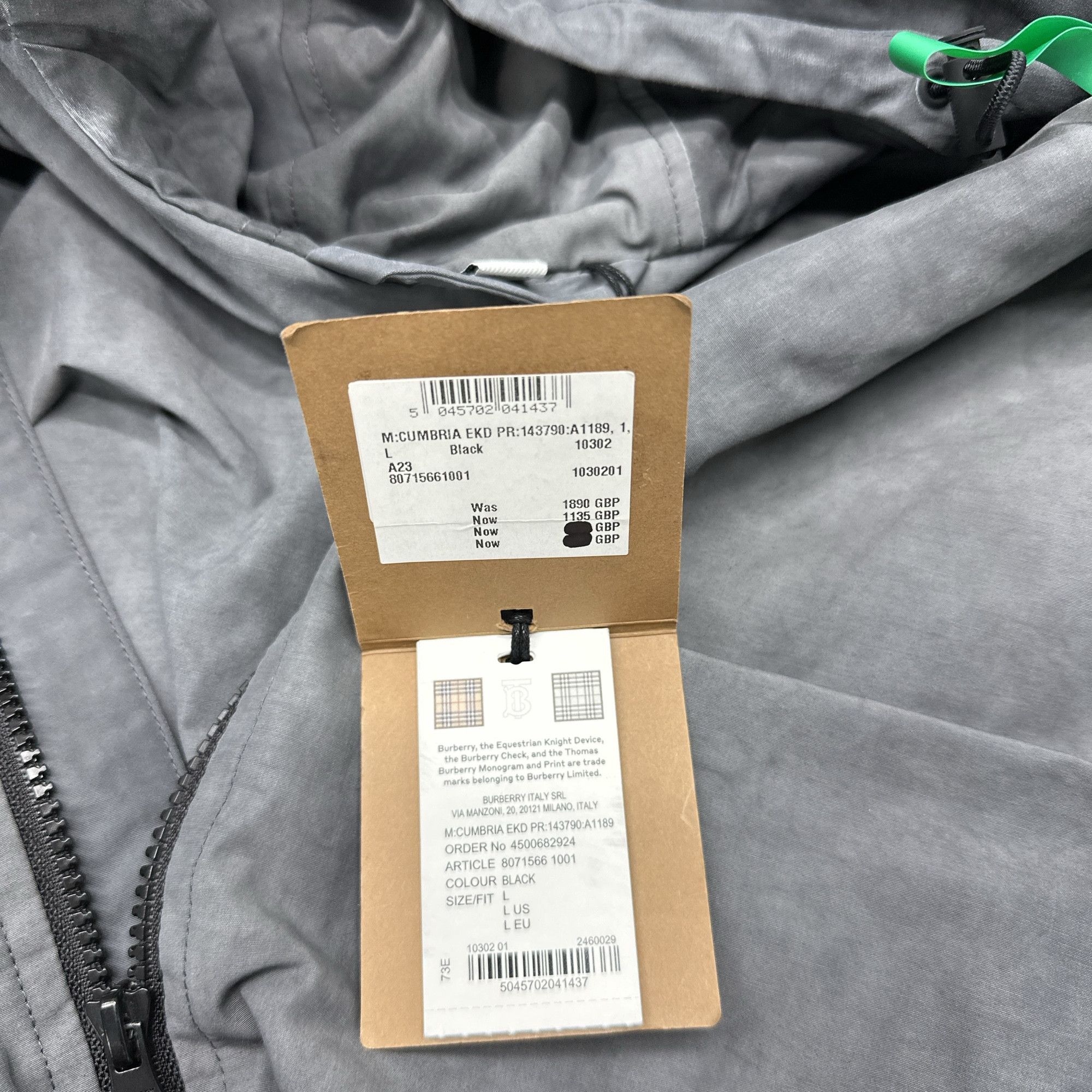 Burberry Burberry Logo Print Hooded Jacket Size L Size US L / EU 52-54 / 3 - 5 Thumbnail