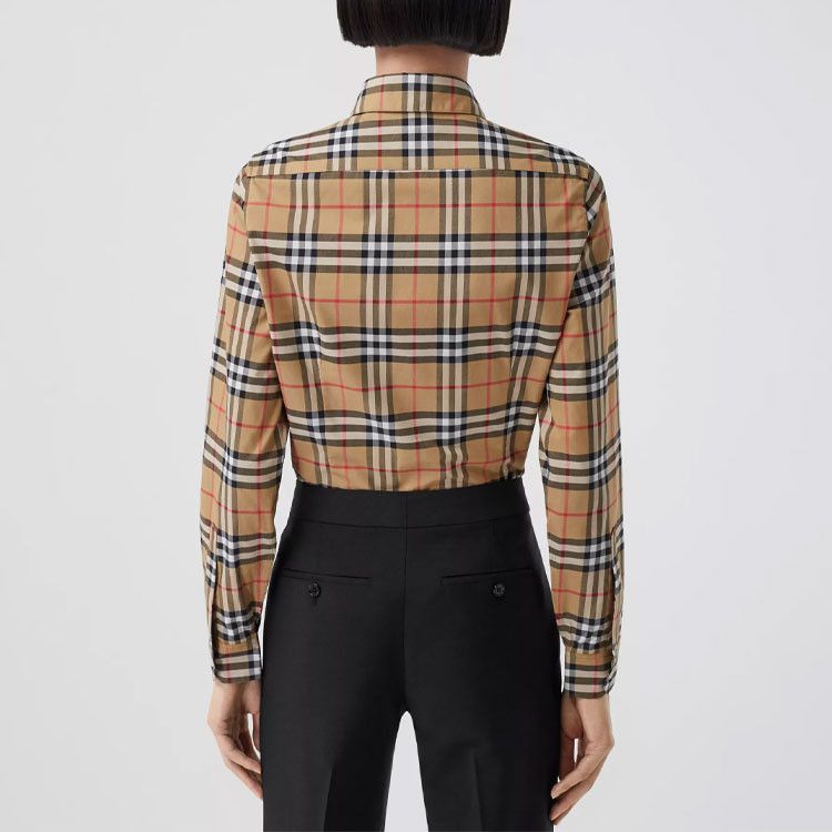 Burberry Burberry Check Print Button Up Shirt Size US 2 Size XS / US 0-2 / IT 36-38 - 14 Thumbnail