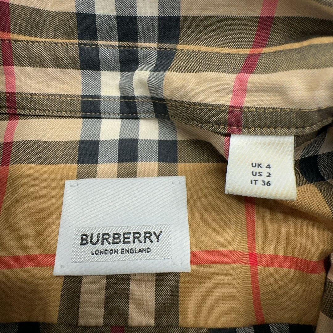 Burberry Burberry Check Print Button Up Shirt Size US 2 Size XS / US 0-2 / IT 36-38 - 3 Thumbnail