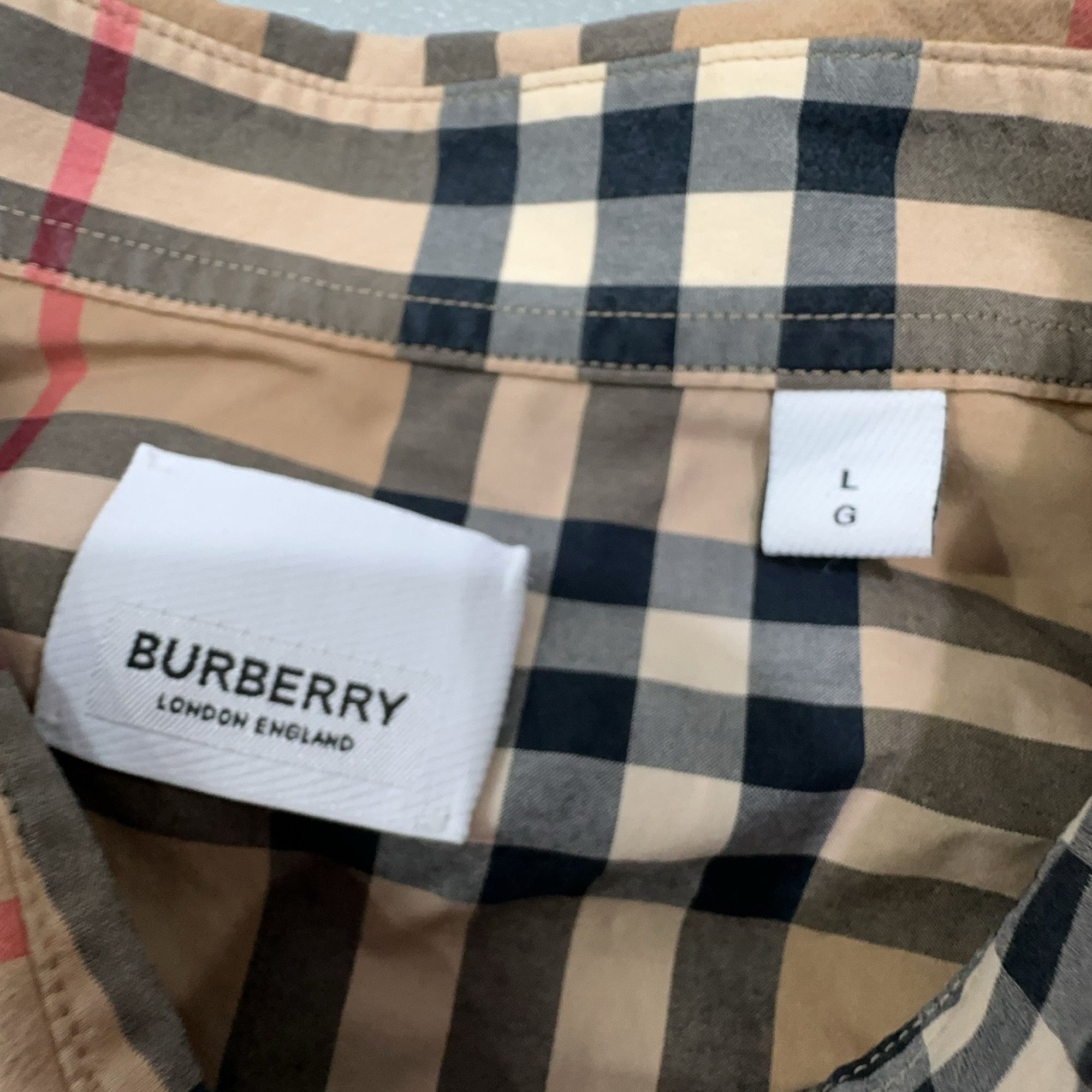 Burberry Burberry Iconic Check Long Sleeve Shirt Size L Size US L / EU 52-54 / 3 - 4 Thumbnail