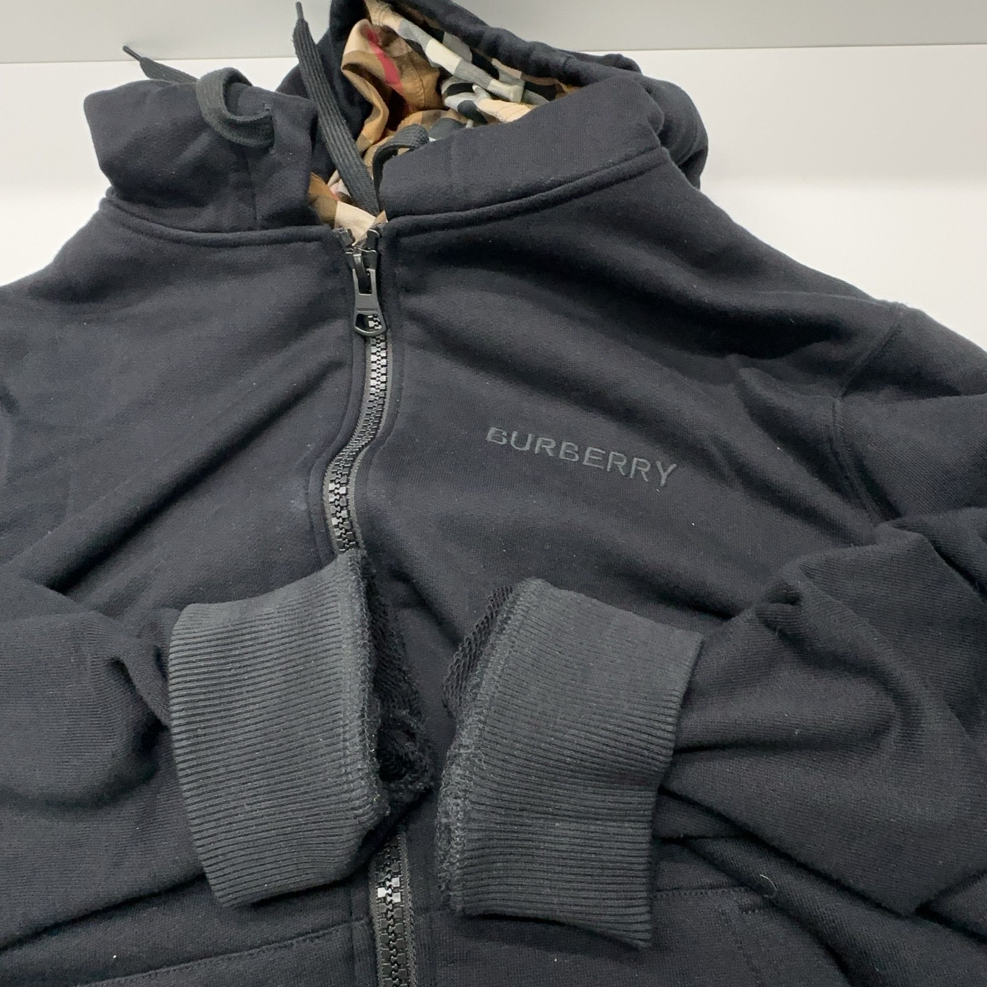 Burberry Burberry Check Lined Zip Up Hoodie Size S Size US S / EU 44-46 / 1 - 8 Thumbnail