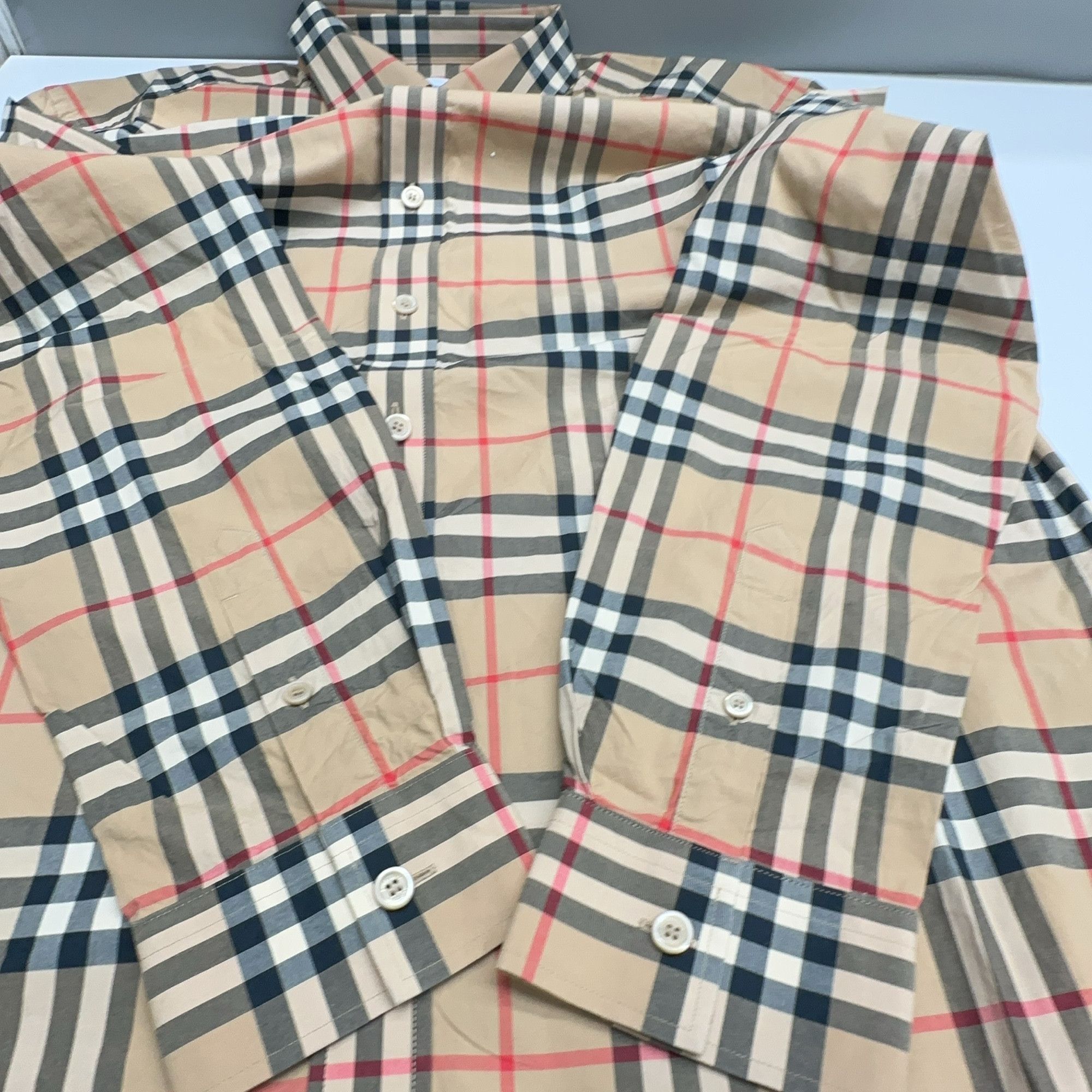 Burberry Burberry Check Long Sleeve Shirt XL Size US XL / EU 56 / 4 - 9 Thumbnail