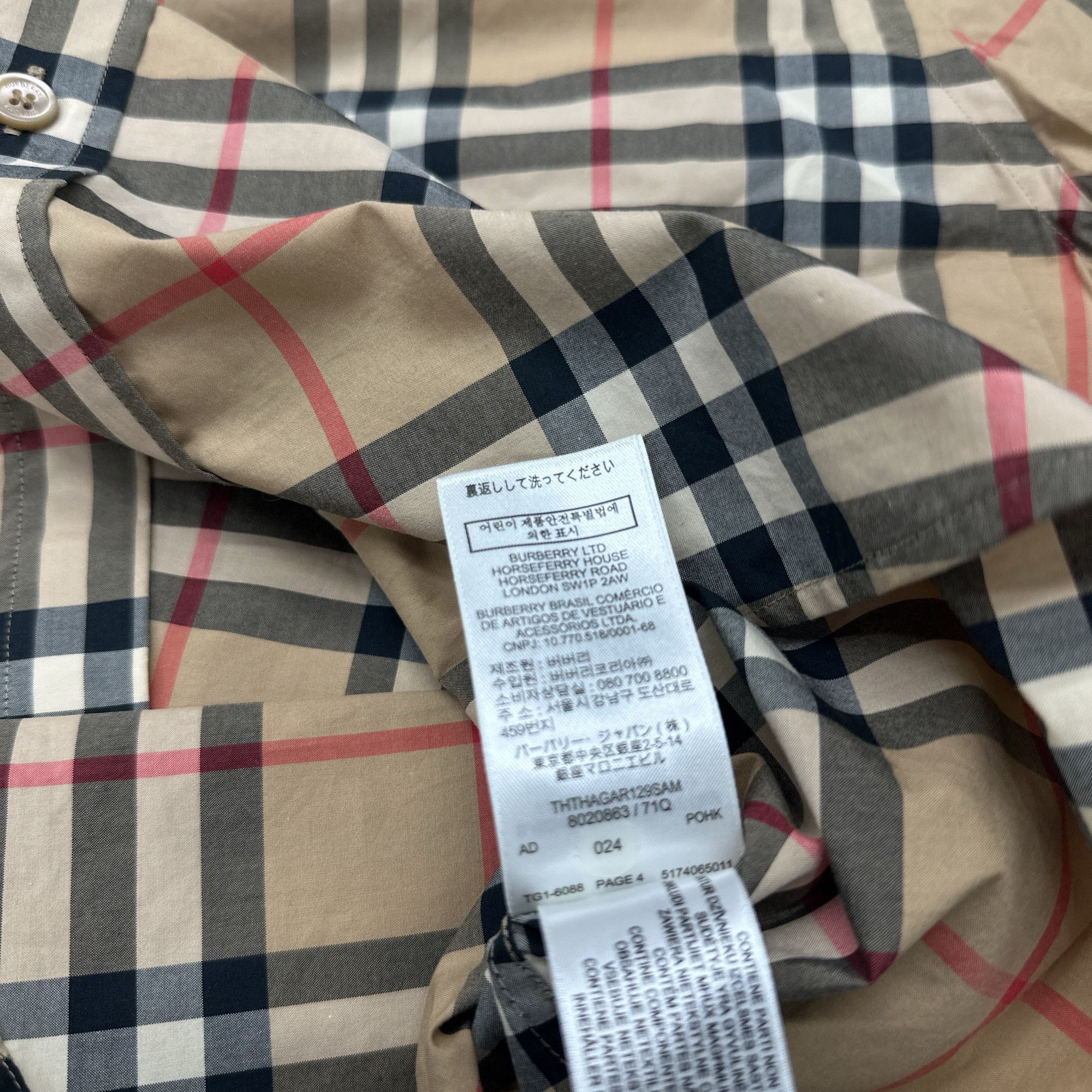 Burberry Burberry Vintage Check Button Up Shirt Size XL Size US XL / EU 56 / 4 - 3 Thumbnail