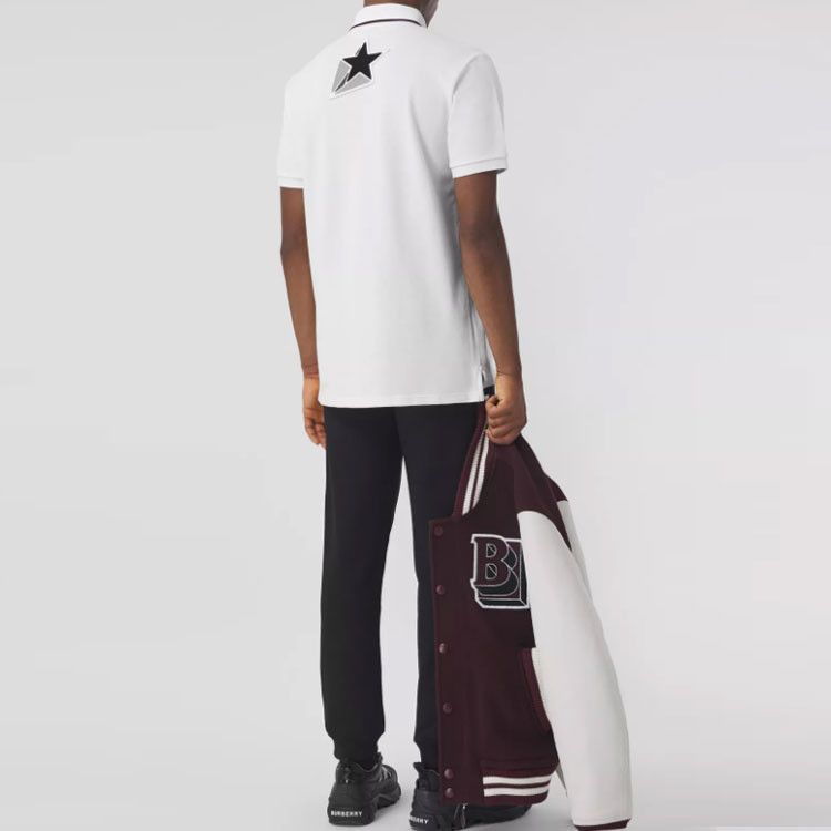 Burberry Burberry Logo Patch Polo Shirt White Size XL Size US XL / EU 56 / 4 - 20 Thumbnail