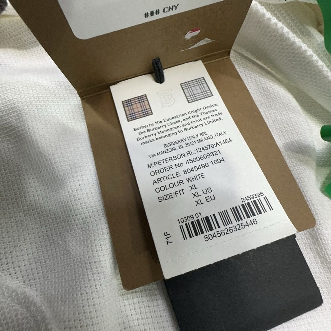 Burberry Burberry Logo Patch Polo Shirt White Size XL Size US XL / EU 56 / 4 - 9 Thumbnail