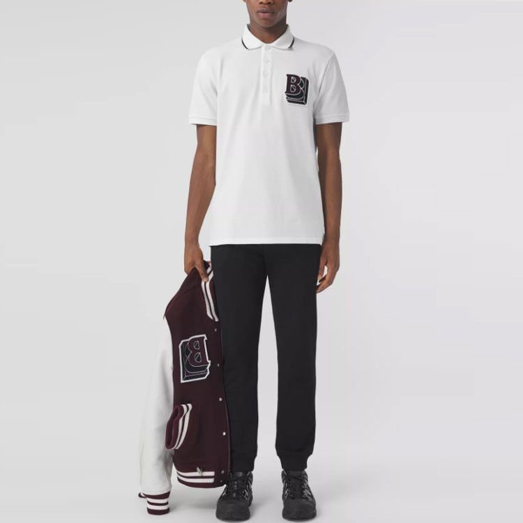 Burberry Burberry Logo Patch Polo Shirt White Size XL Size US XL / EU 56 / 4 - 18 Thumbnail