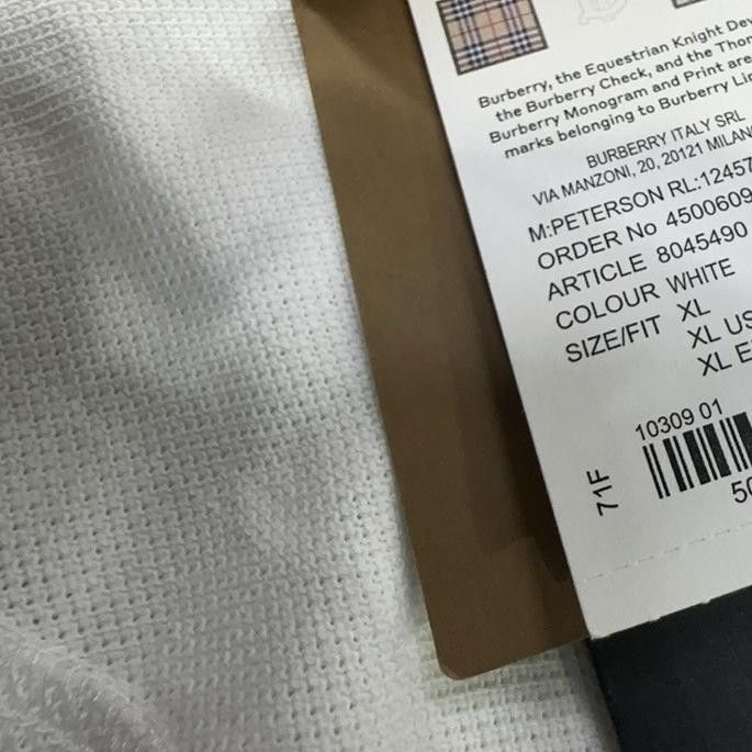 Burberry Burberry Logo Patch Polo Shirt White Size XL Size US XL / EU 56 / 4 - 7 Thumbnail