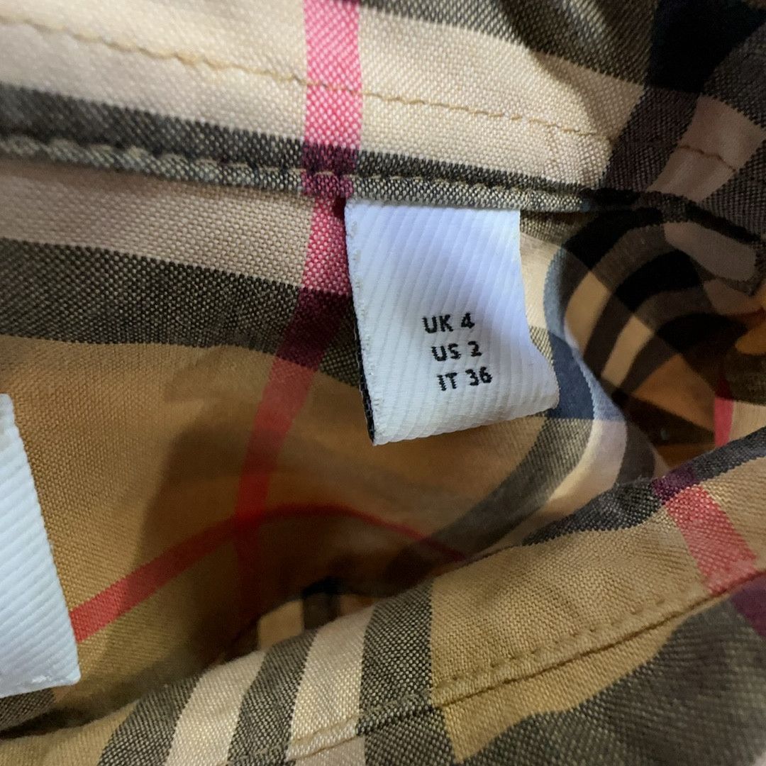 Burberry Burberry Check Cotton Button Up Shirt Size US 2 Size XS / US 0-2 / IT 36-38 - 3 Thumbnail
