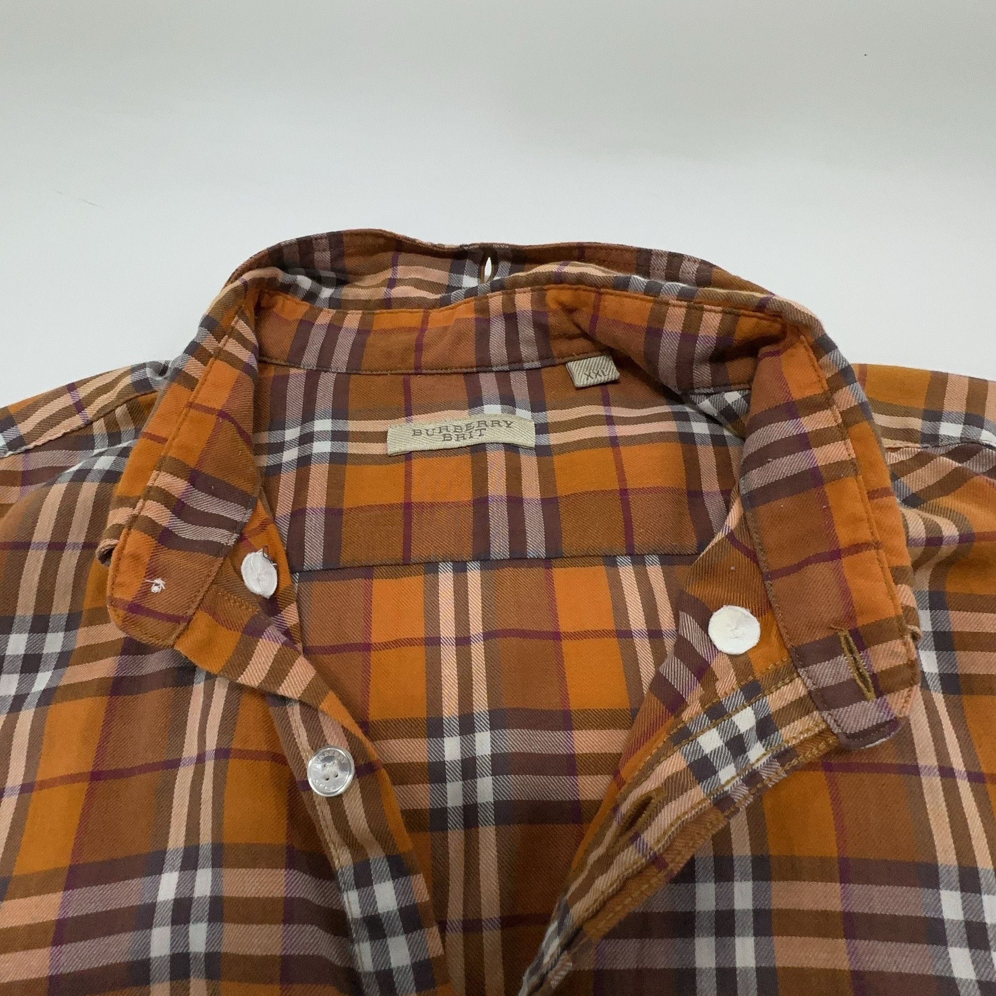 Burberry Burberry Brown Check Button Up Shirt XXL Size US XXL / EU 58 / 5 - 5 Thumbnail