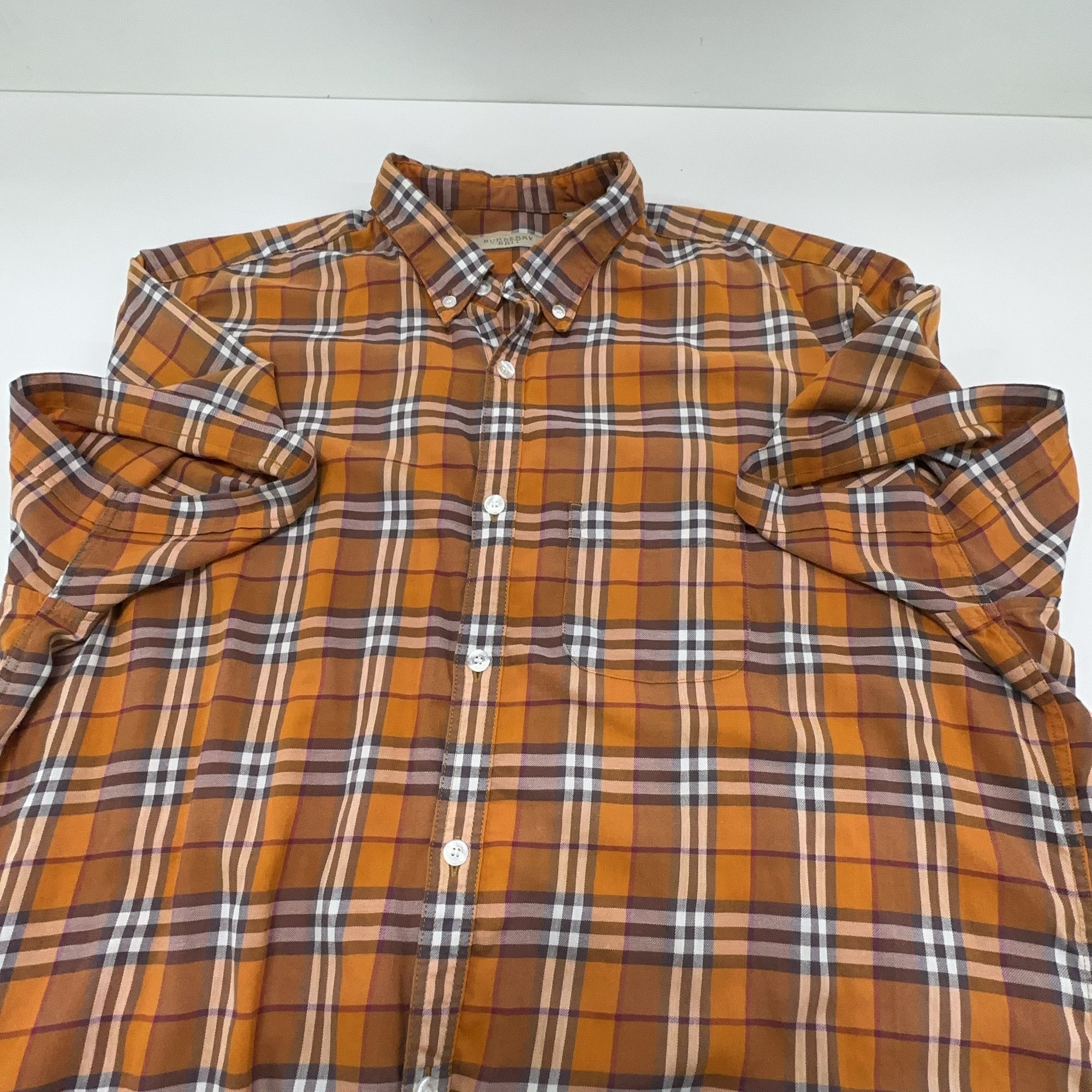 Burberry Burberry Brown Check Button Up Shirt XXL Size US XXL / EU 58 / 5 - 6 Thumbnail