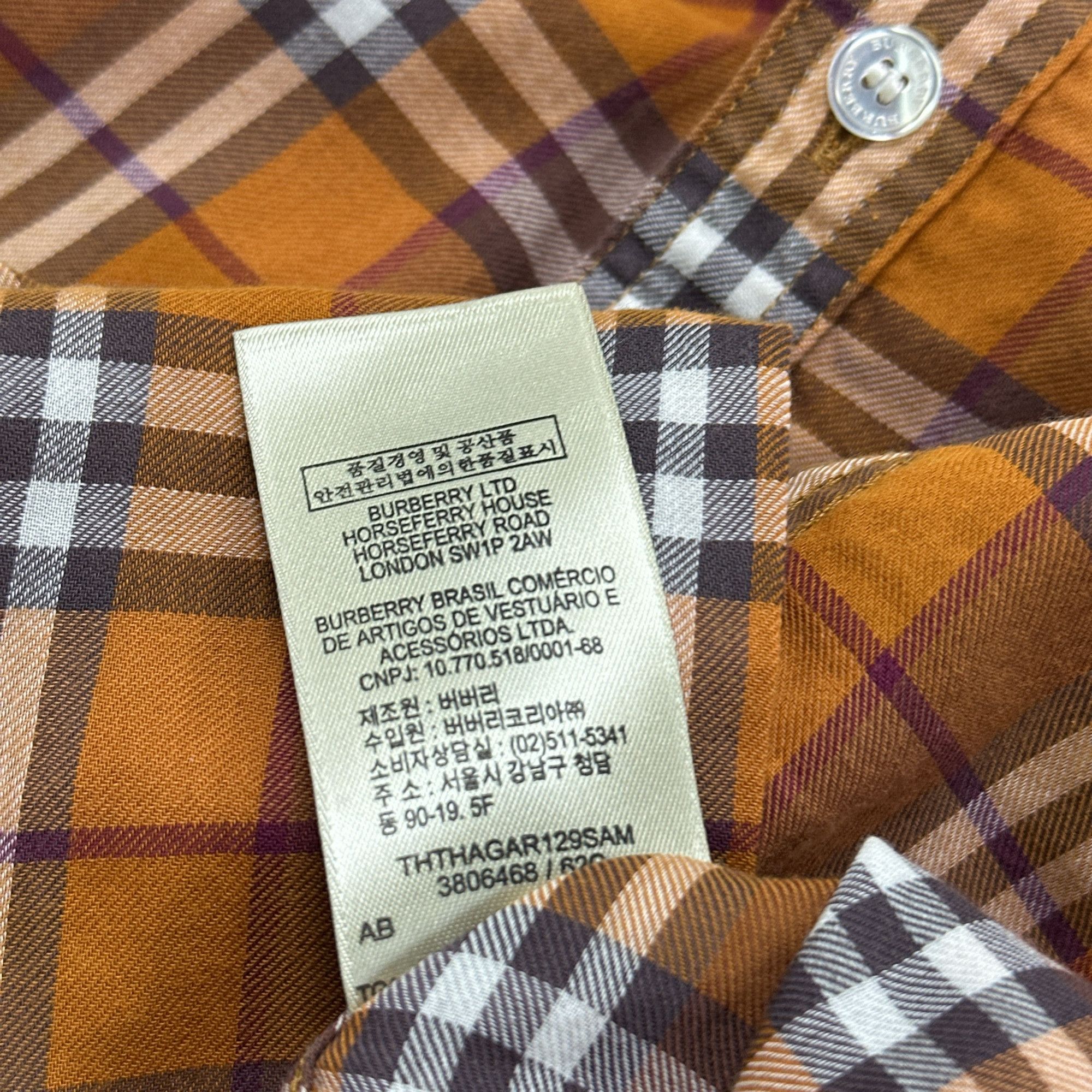 Burberry Burberry Brown Check Button Up Shirt XXL Size US XXL / EU 58 / 5 - 4 Thumbnail