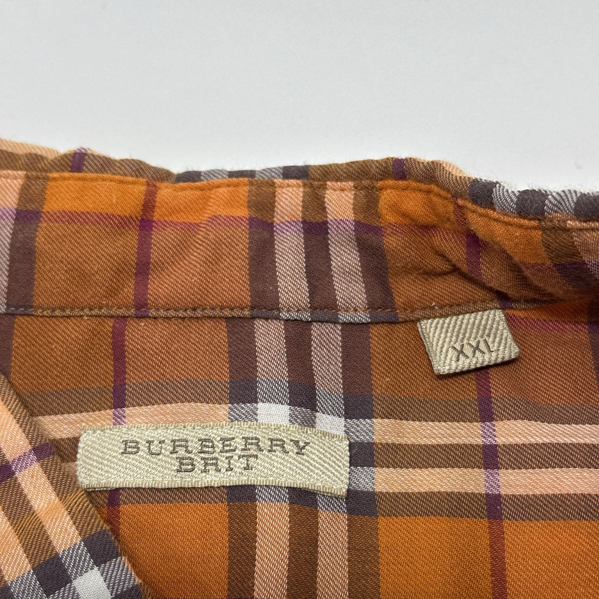 Burberry Burberry Brown Check Button Up Shirt XXL Size US XXL / EU 58 / 5 - 3 Thumbnail
