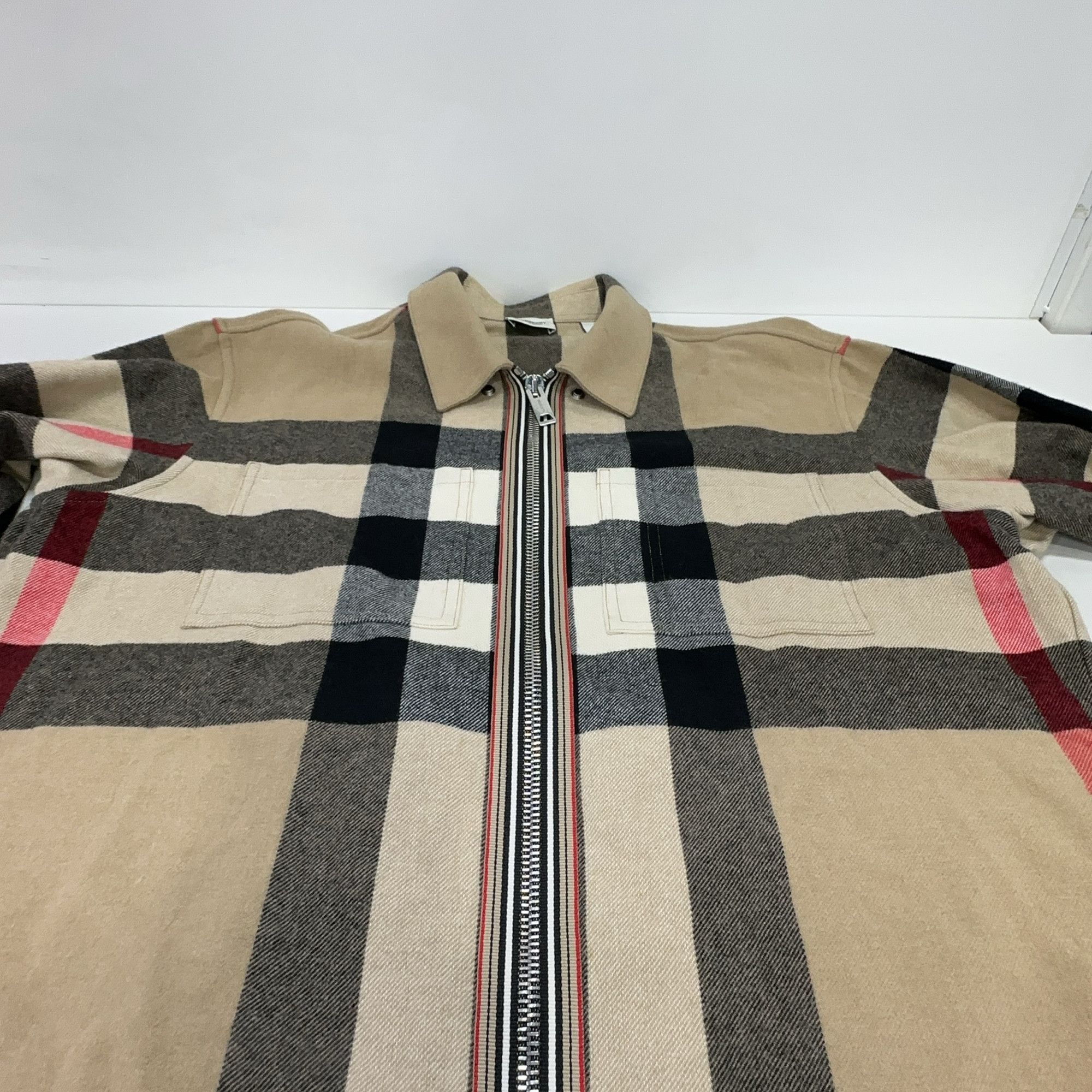 Burberry Burberry Check Wool Zip-Up Jacket Size M Size US M / EU 48-50 / 2 - 7 Thumbnail