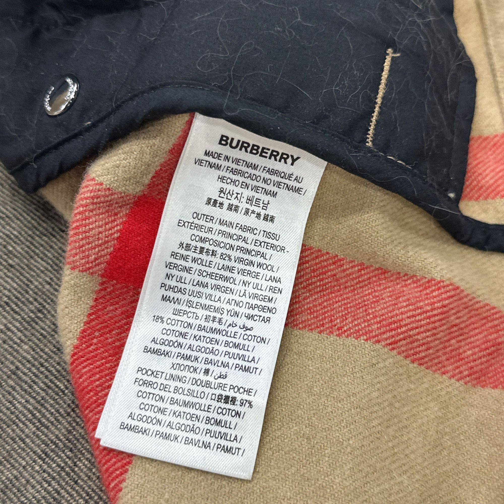Burberry Burberry Check Wool Zip-Up Jacket Size M Size US M / EU 48-50 / 2 - 4 Thumbnail