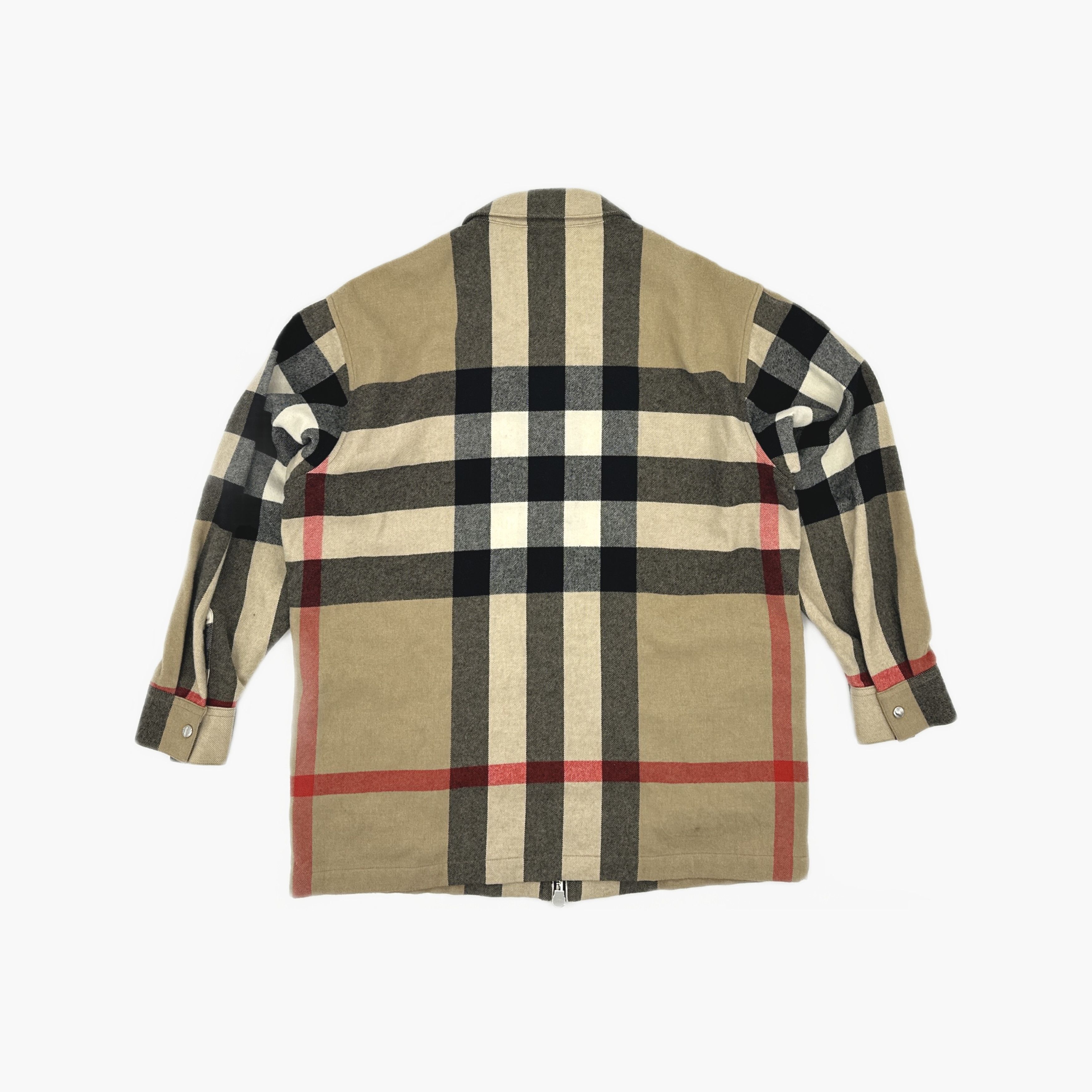 Burberry Burberry Check Wool Zip-Up Jacket Size M Size US M / EU 48-50 / 2 - 2 Thumbnail