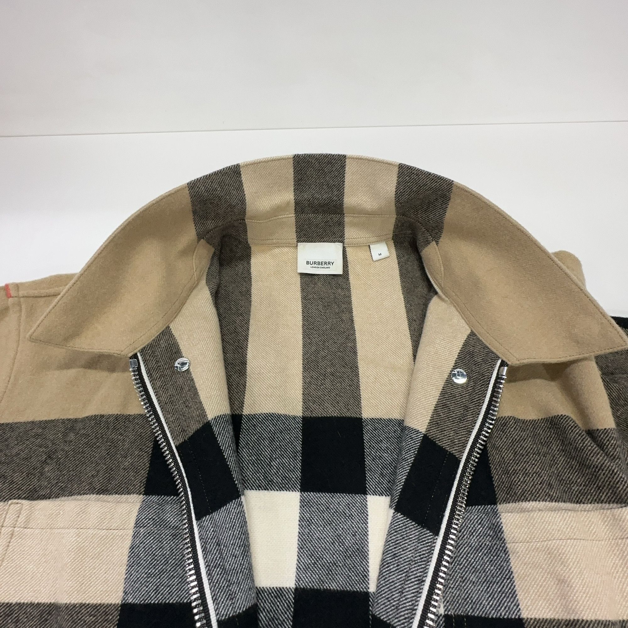Burberry Burberry Check Wool Zip-Up Jacket Size M Size US M / EU 48-50 / 2 - 6 Thumbnail