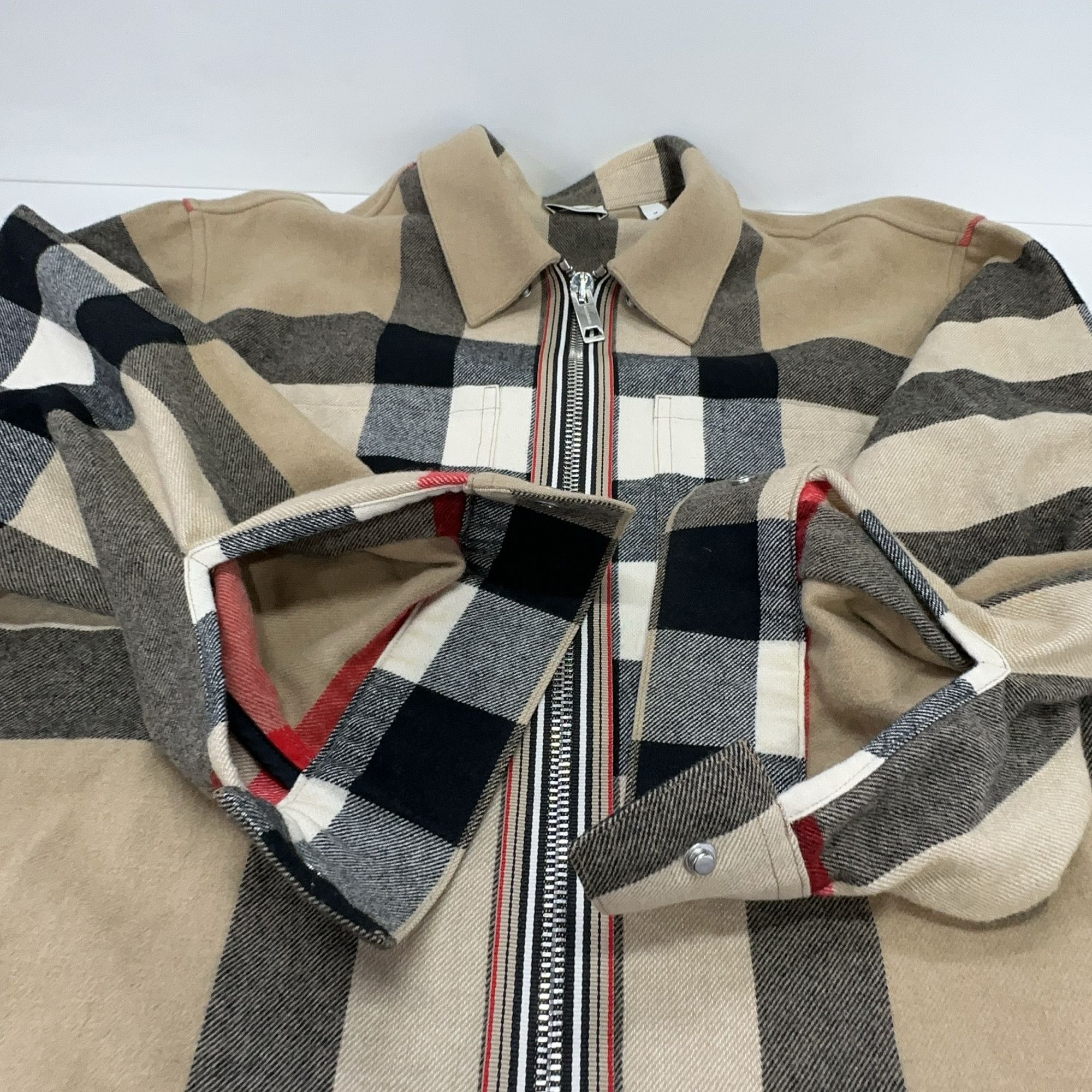 Burberry Burberry Check Wool Zip-Up Jacket Size M Size US M / EU 48-50 / 2 - 9 Thumbnail