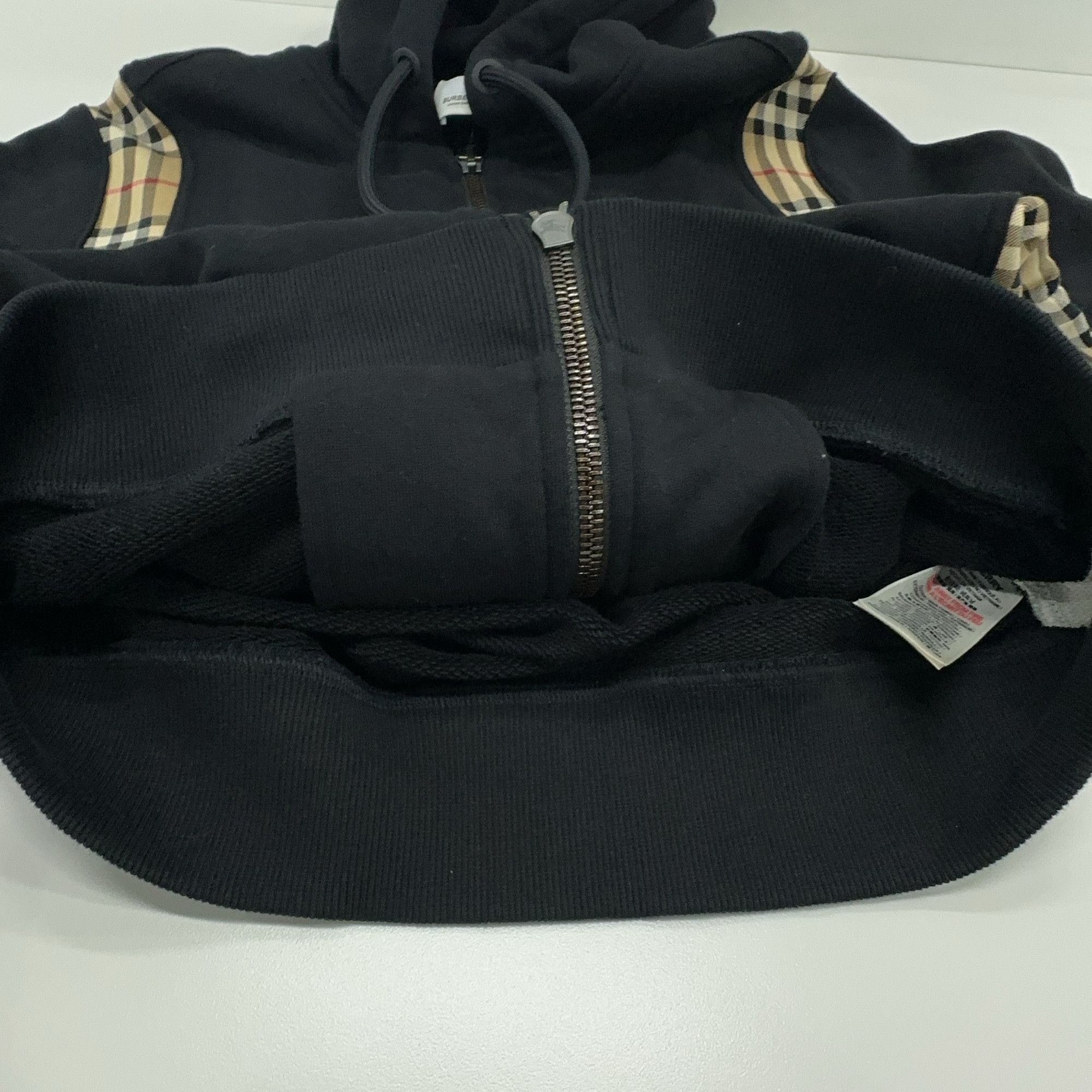 Burberry Burberry Check Panel Zip-Up Hoodie XS Size US XS / EU 42 / 0 - 6 Thumbnail