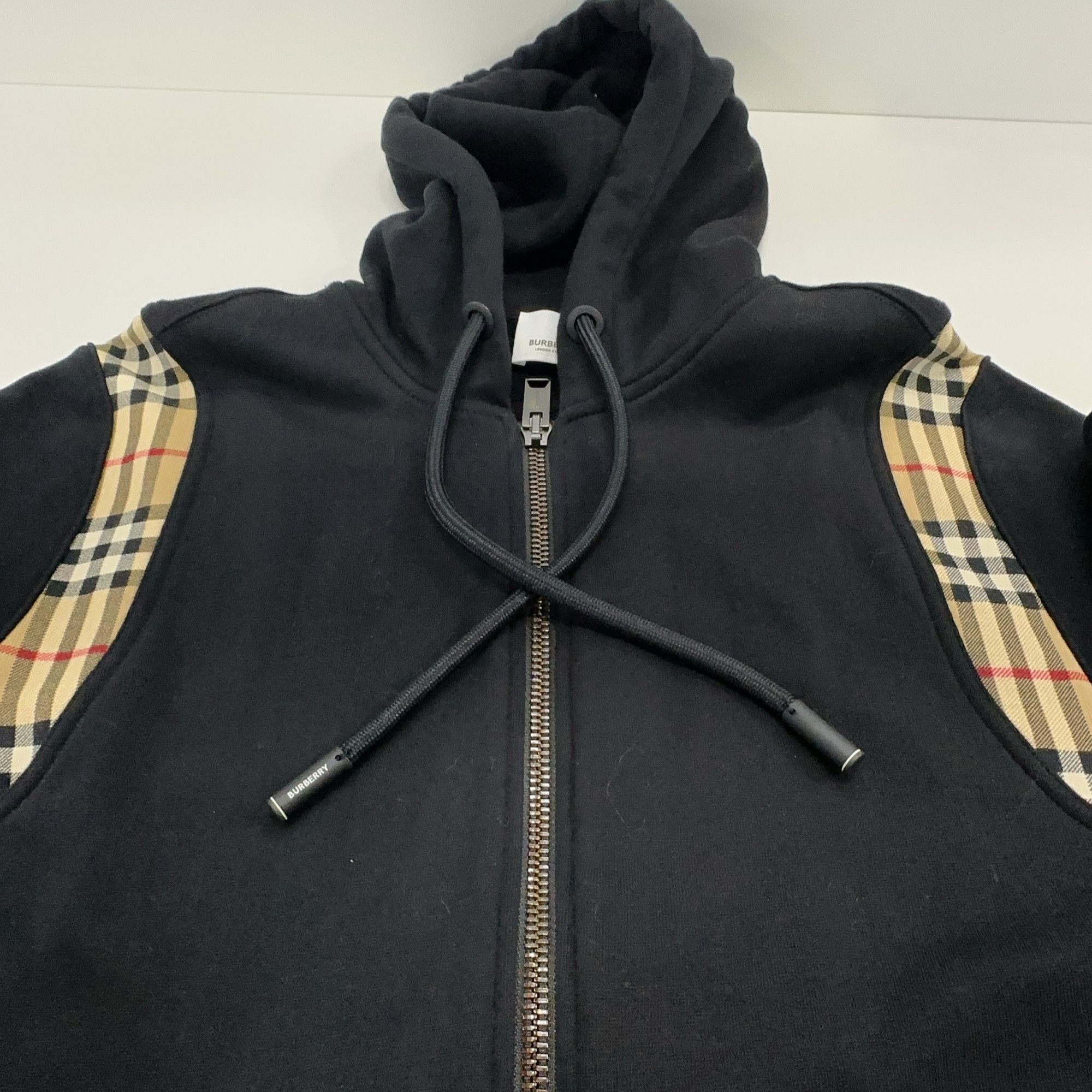 Burberry Burberry Check Panel Zip-Up Hoodie XS Size US XS / EU 42 / 0 - 7 Thumbnail