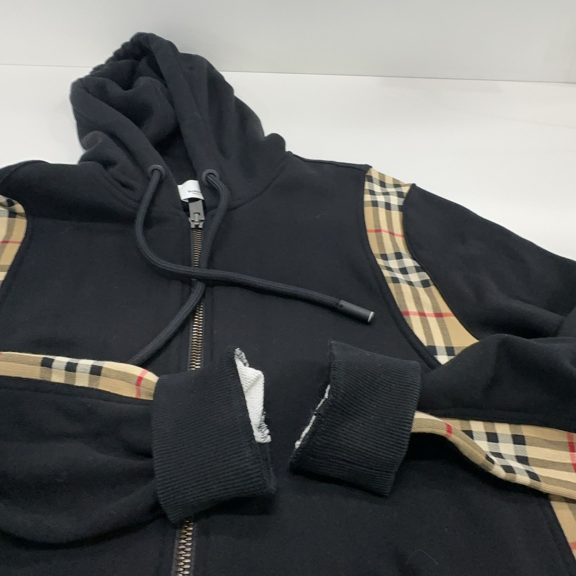 Burberry Burberry Check Panel Zip-Up Hoodie XS Size US XS / EU 42 / 0 - 9 Thumbnail