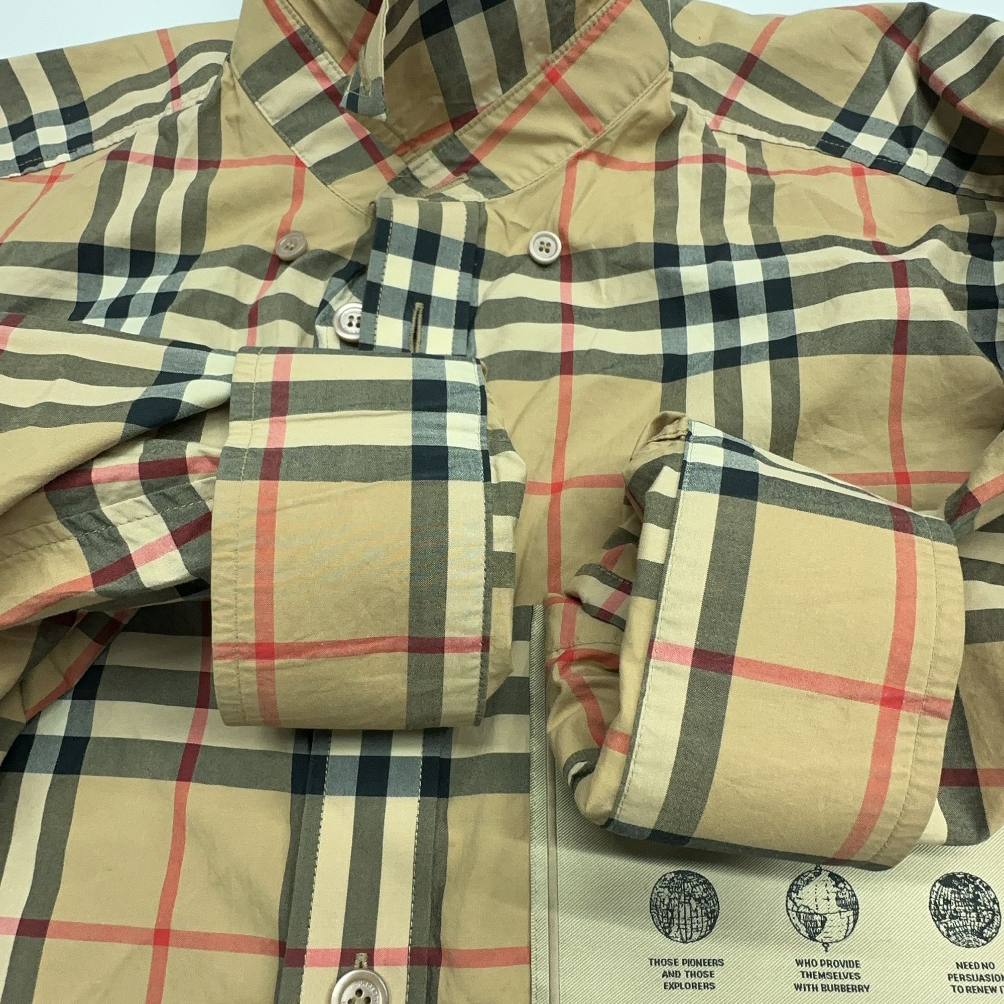 Burberry Burberry Check Patch Button Up Shirt Size XL Size US XL / EU 56 / 4 - 7 Thumbnail