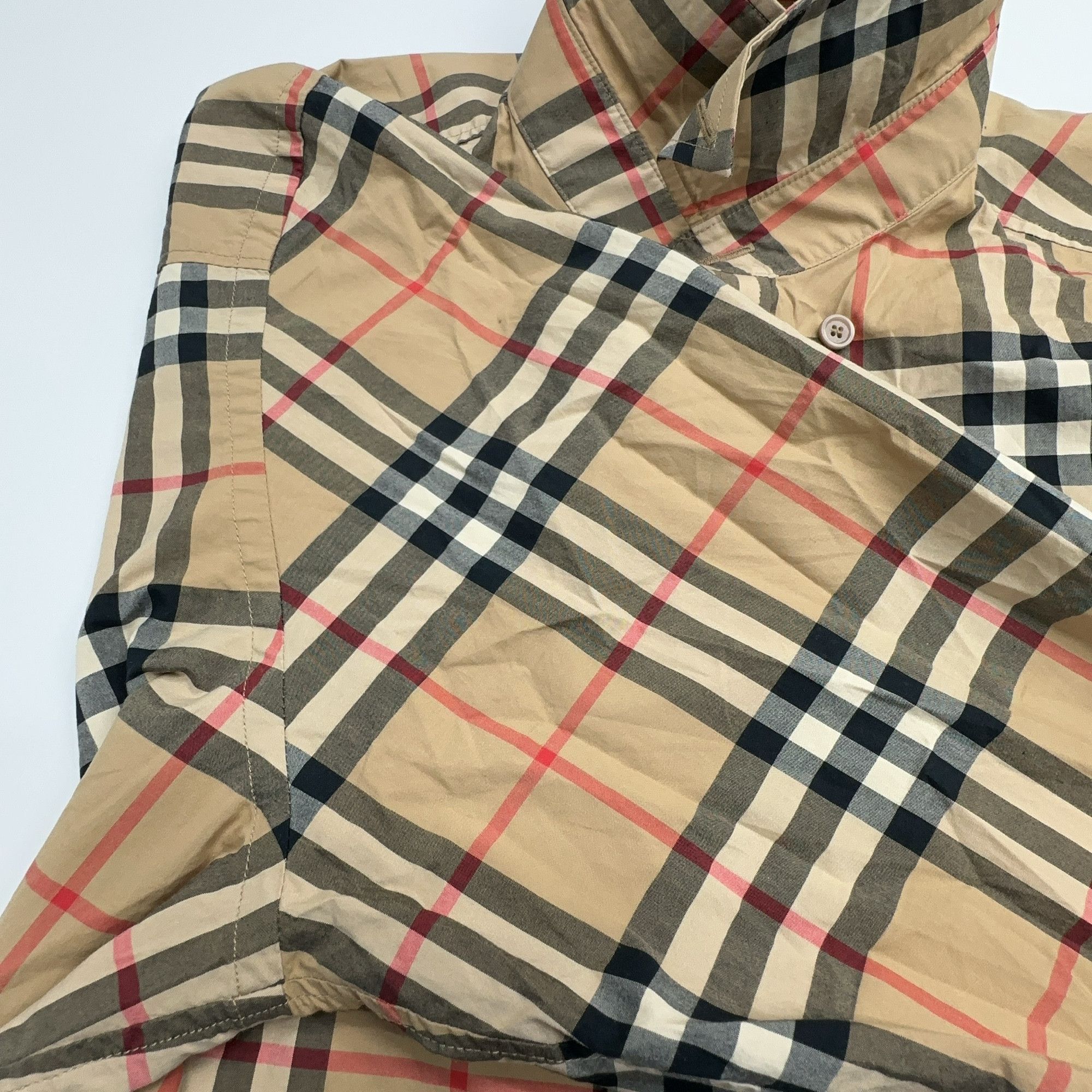 Burberry Burberry Check Patch Button Up Shirt Size XL Size US XL / EU 56 / 4 - 6 Thumbnail