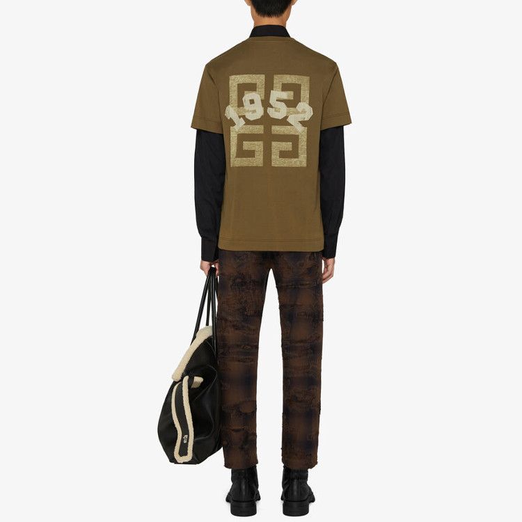 Givenchy Givenchy Logo Graphic T-Shirt Olive Size XL Size US XL / EU 56 / 4 - 11 Thumbnail