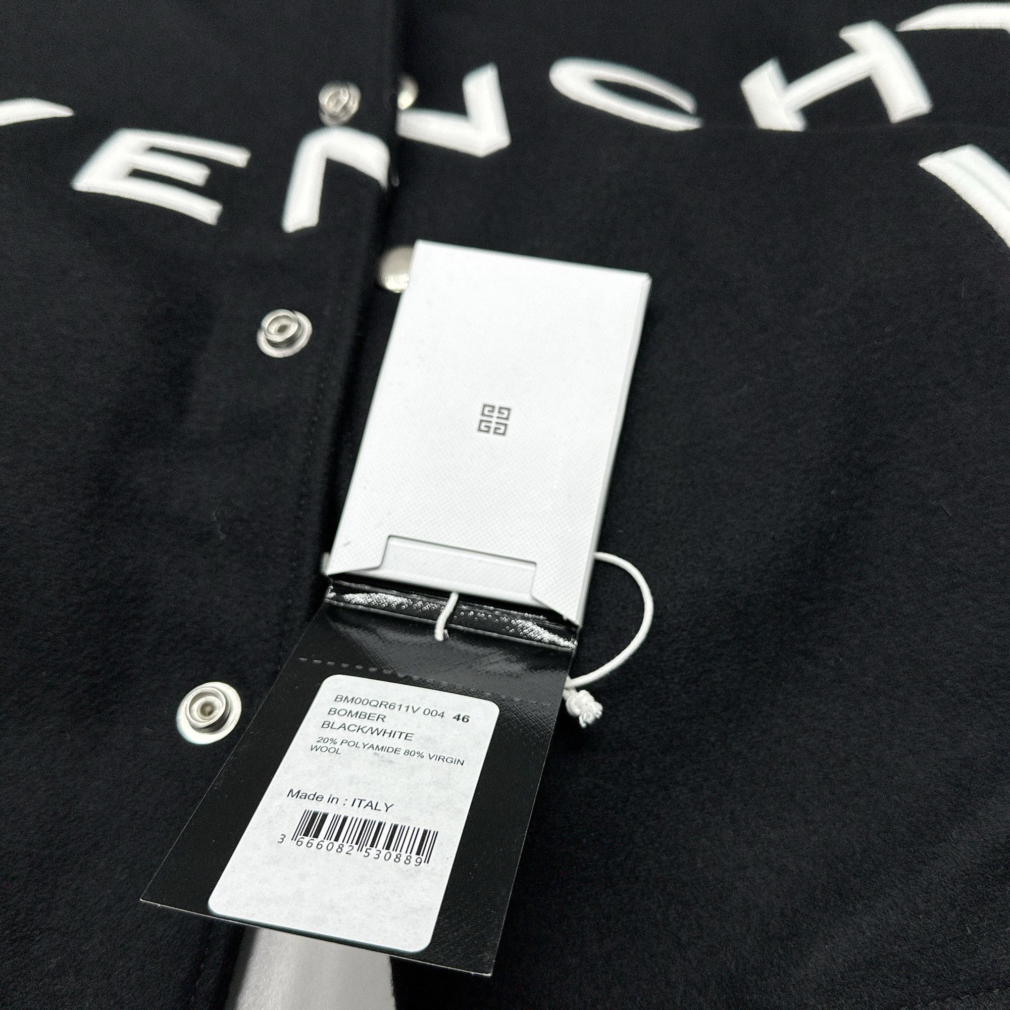 Givenchy Givenchy Logo Leather Sleeve Bomber Jacket Size S Size US S / EU 44-46 / 1 - 6 Thumbnail