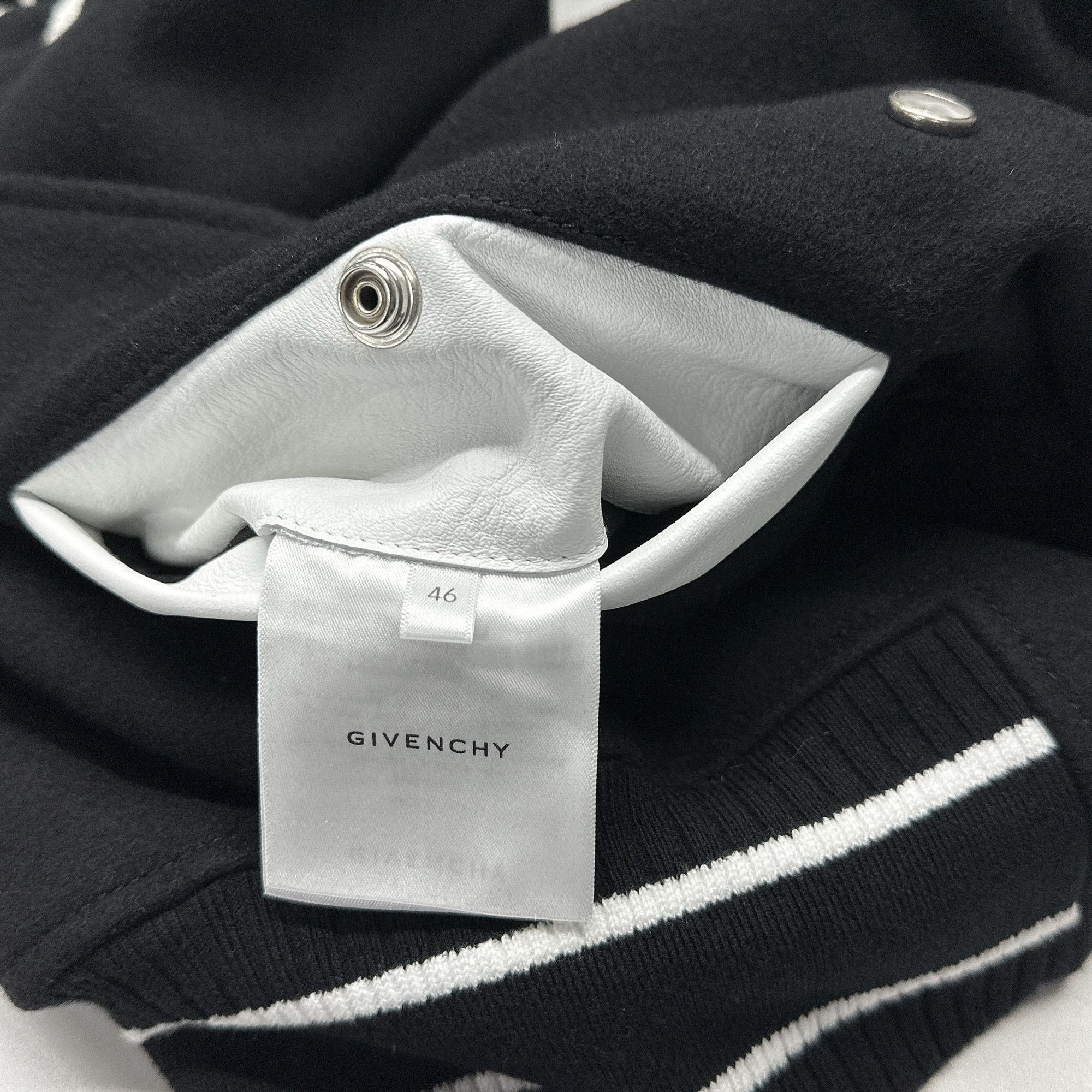 Givenchy Givenchy Logo Leather Sleeve Bomber Jacket Size S Size US S / EU 44-46 / 1 - 4 Thumbnail