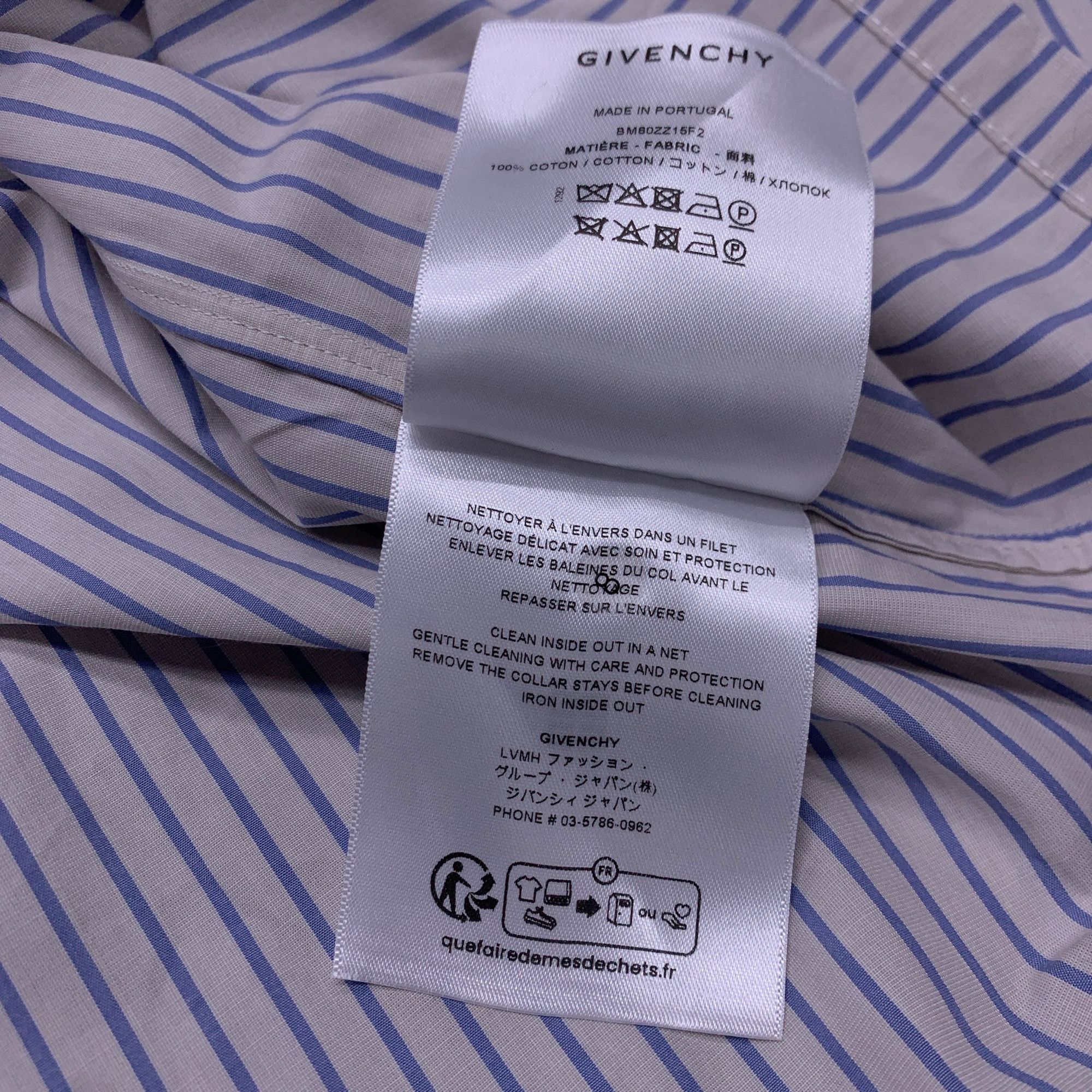 Givenchy Givenchy Striped Short Sleeve Shirt Size 38 Size US S / EU 44-46 / 1 - 3 Thumbnail