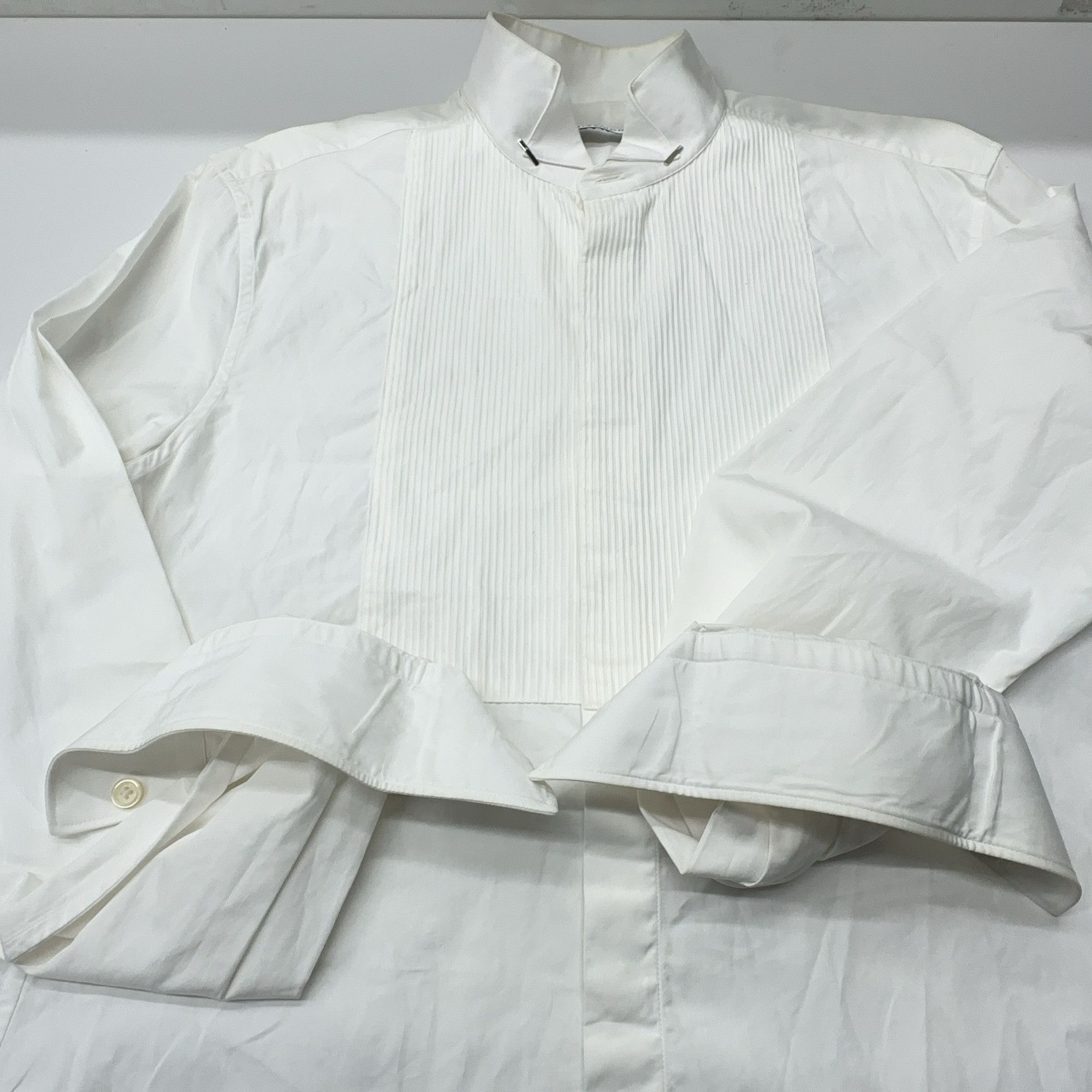 Givenchy Givenchy Pleated Bib White Shirt Size 40 Size US XXS / EU 40 - 8 Thumbnail