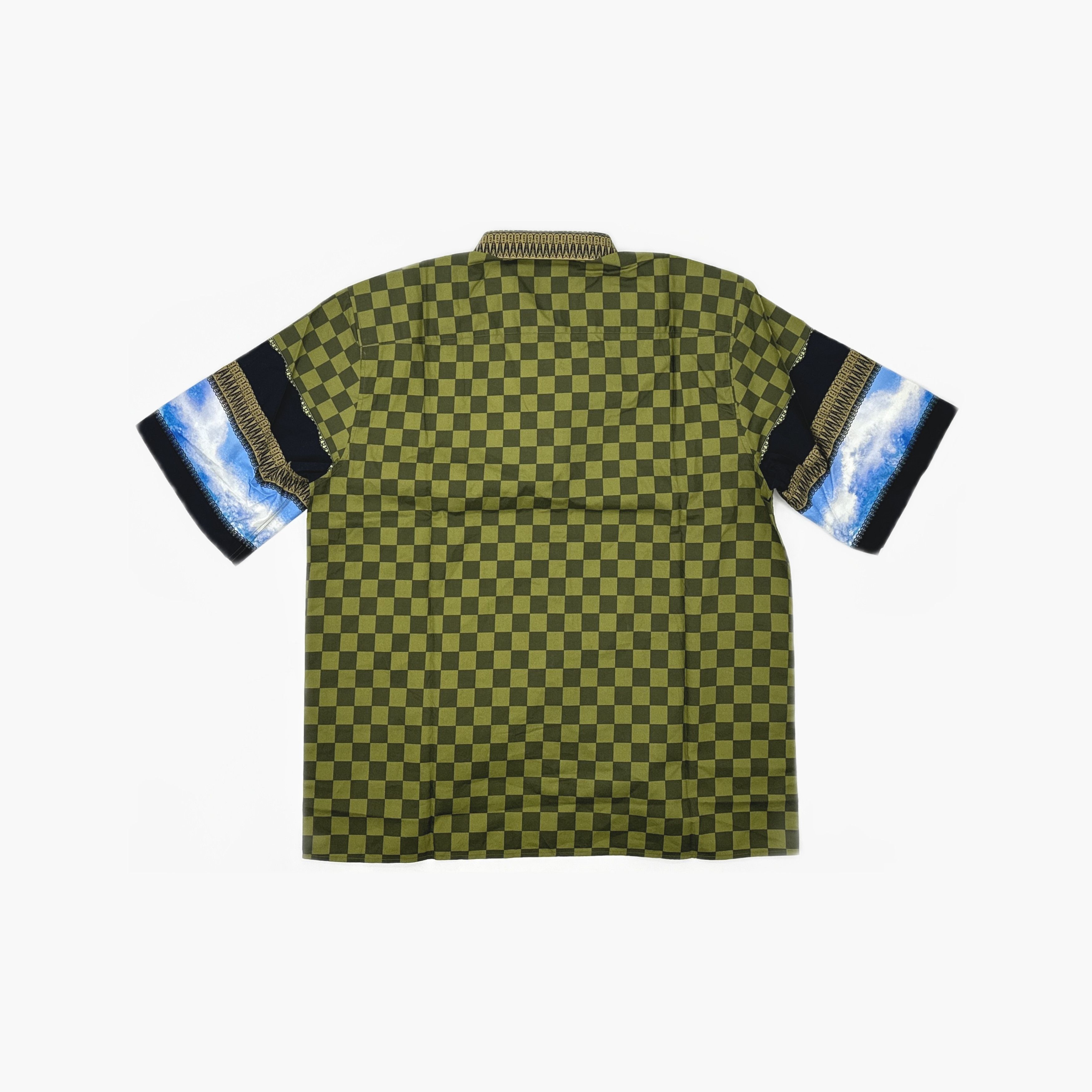 Givenchy Givenchy Checkerboard Short Sleeve Shirt Size L Size US L / EU 52-54 / 3 - 2 Thumbnail