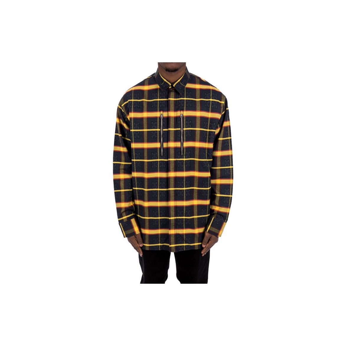 Givenchy Givenchy Plaid Zip Shirt Size L Size US XS / EU 42 / 0 - 8 Thumbnail
