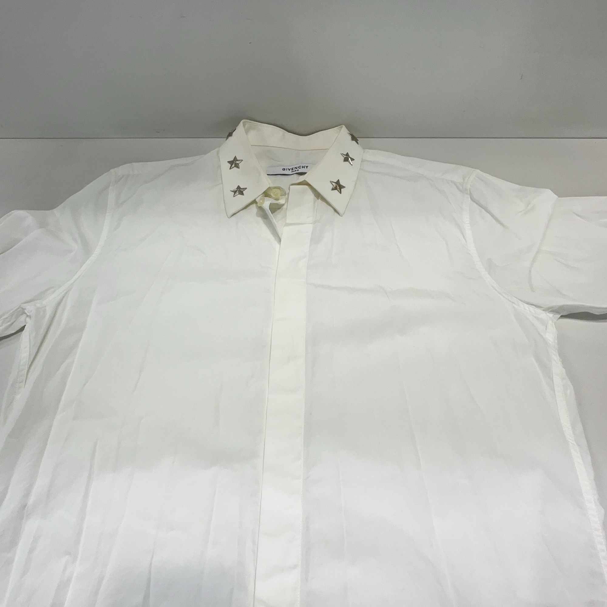 Givenchy Givenchy Star Collar Cotton Shirt Size M Size US M / EU 48-50 / 2 - 6 Thumbnail