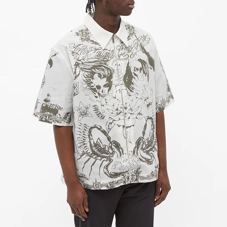 Givenchy Givenchy Graphic Print Zip-Up Shirt Size L Size US L / EU 52-54 / 3 - 11 Thumbnail